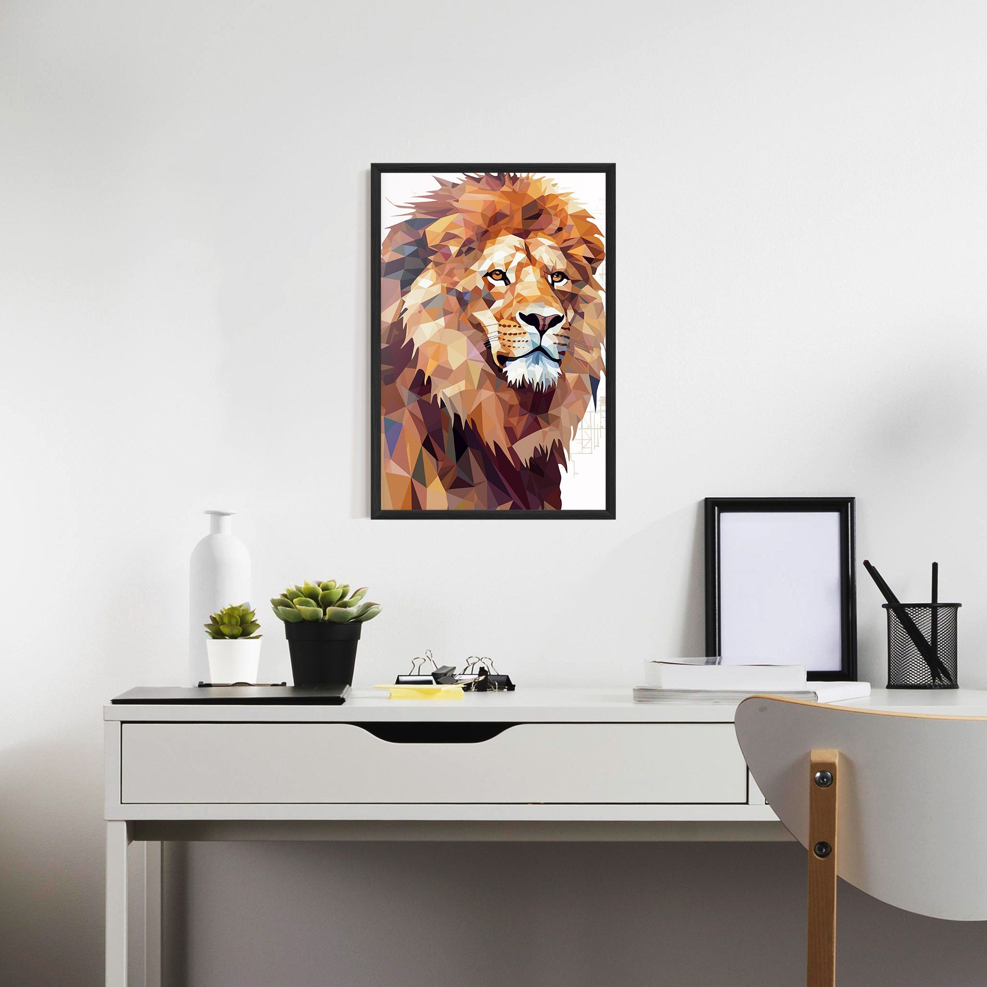 Artistic Lion Head mockup 7