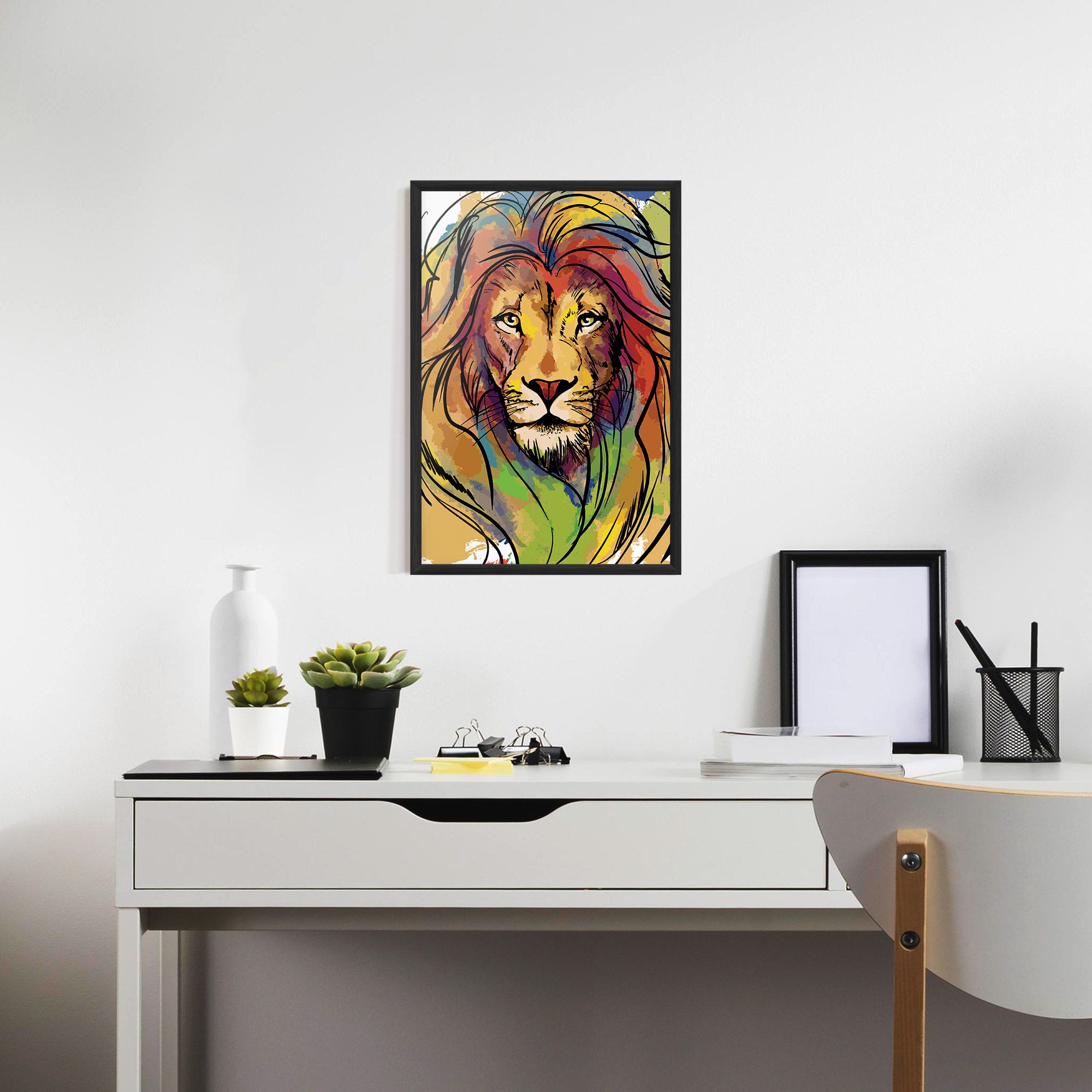 Drawn Lion mockup 7