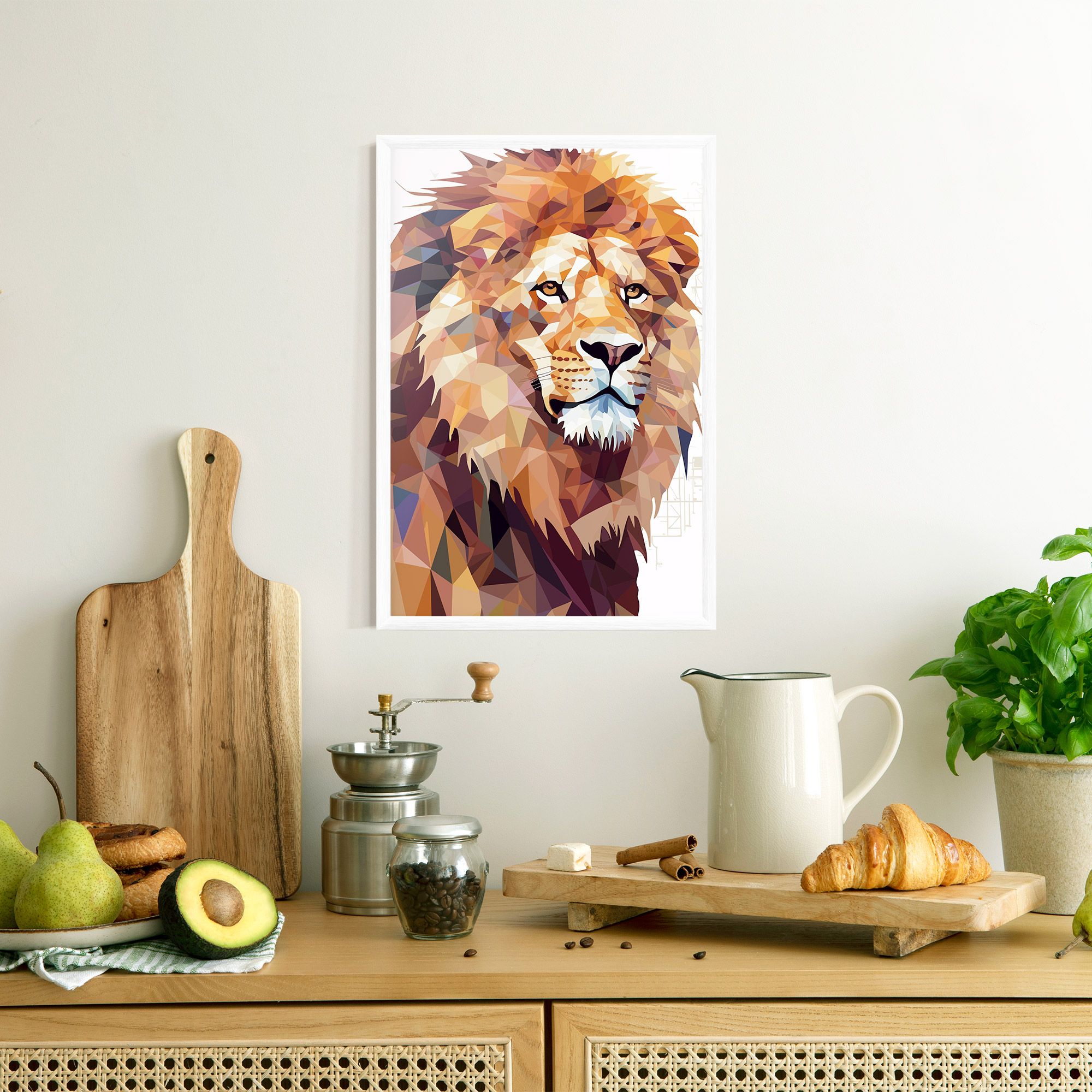 Artistic Lion Head mockup 8