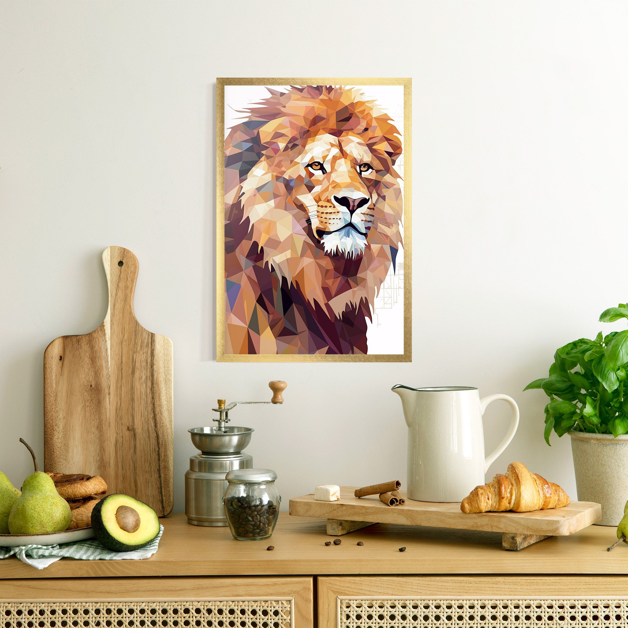 Artistic Lion Head mockup 8