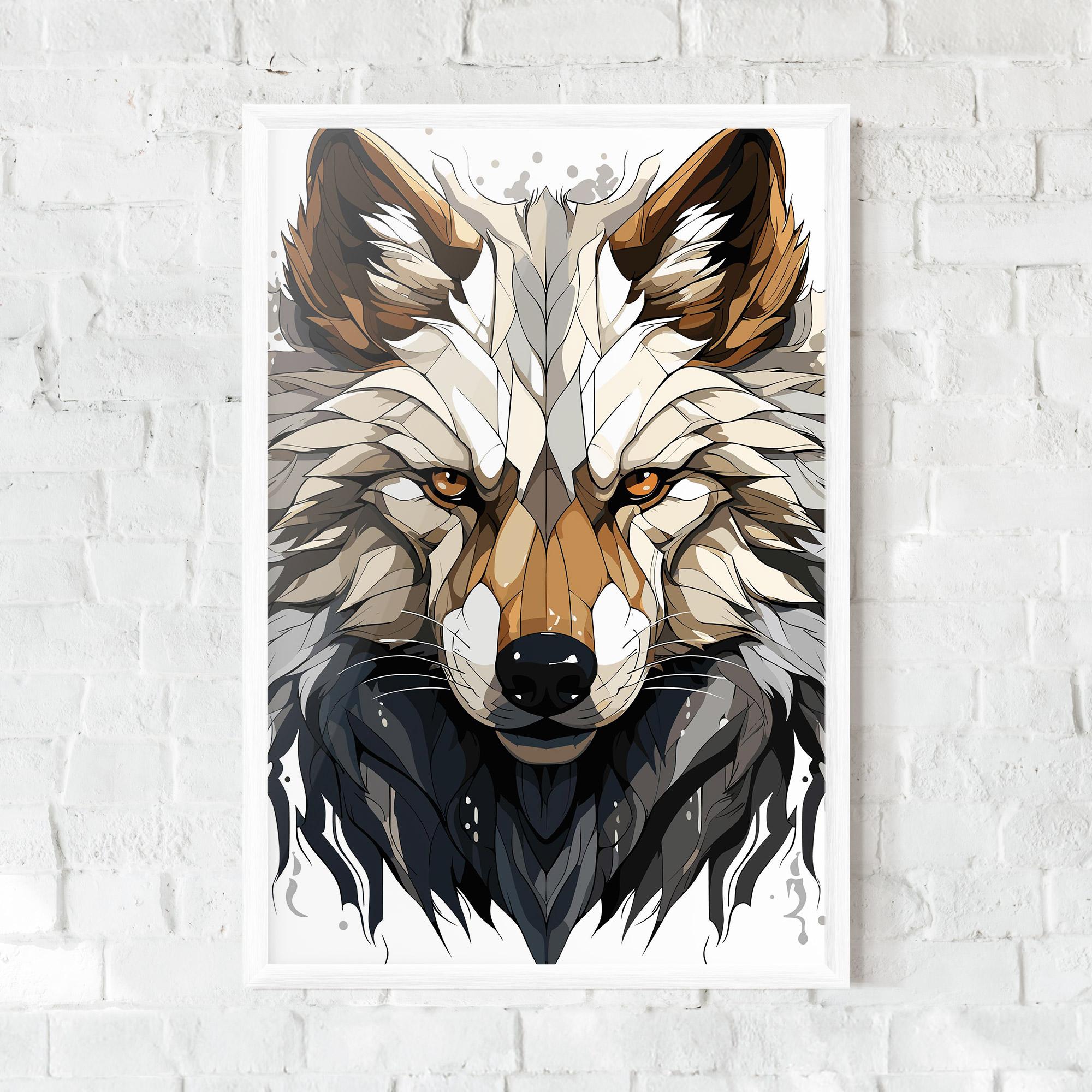 Gerahmte Poster Brown Wolf mockup 0