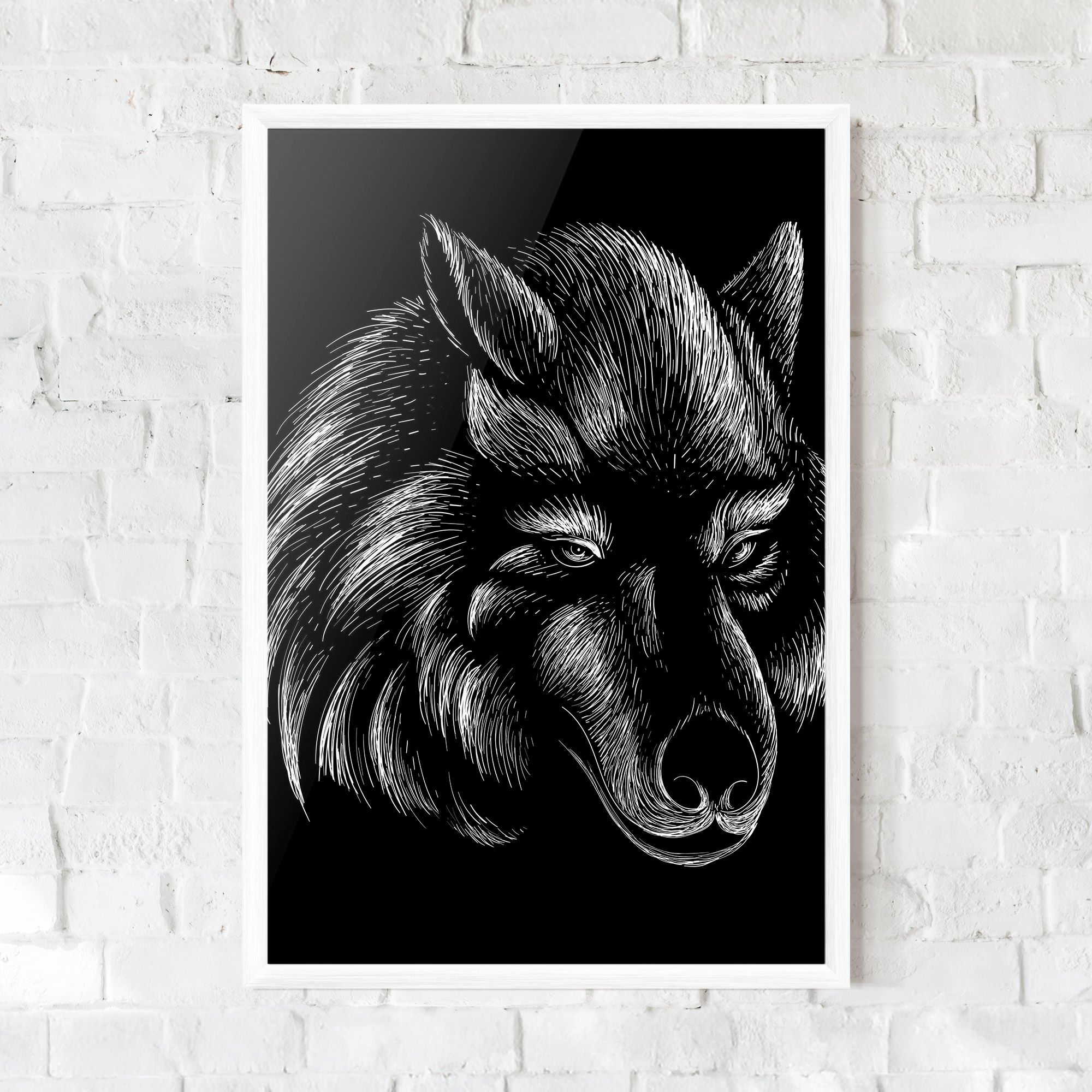 White Line Wolf mockup 0