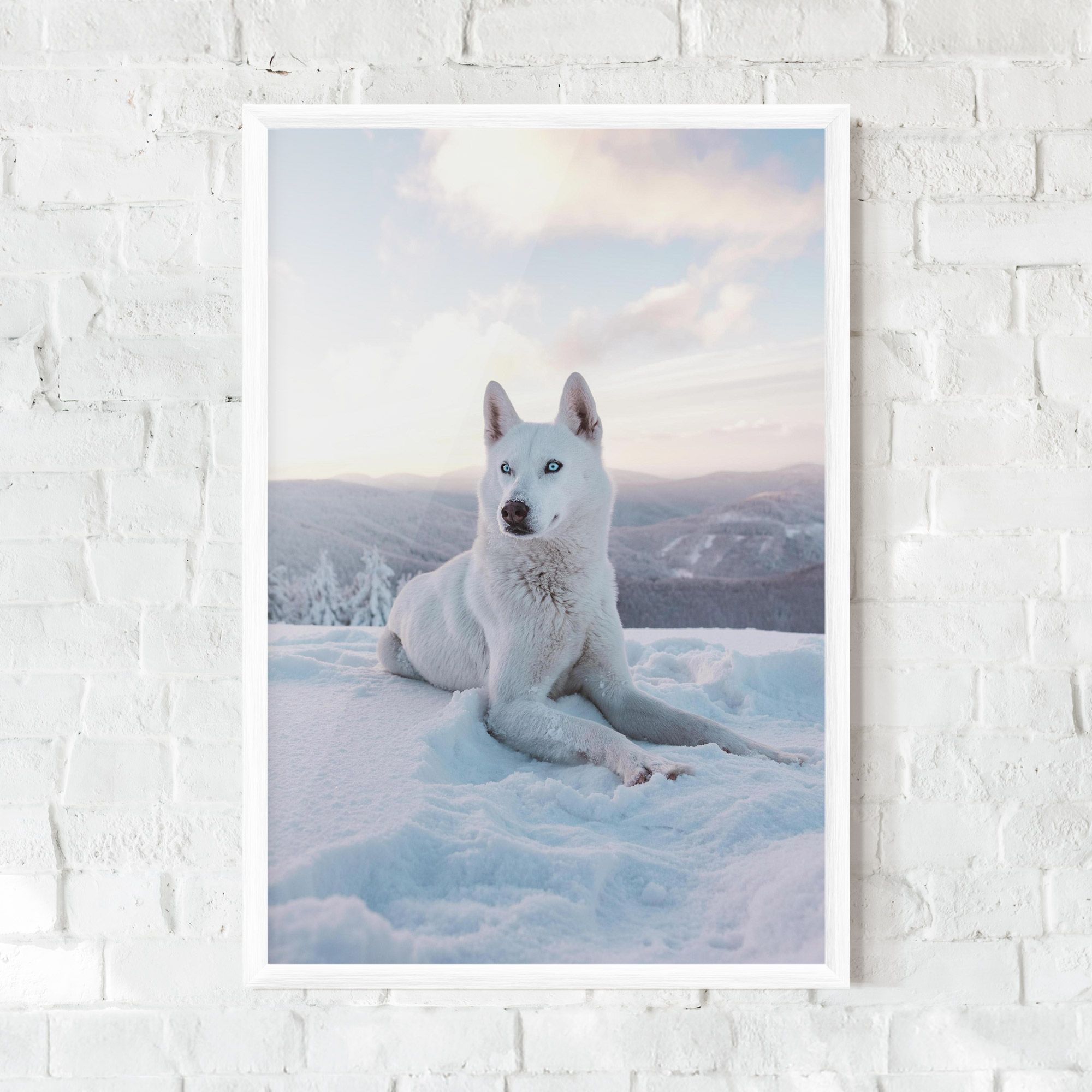 White Snow Wolf mockup 0