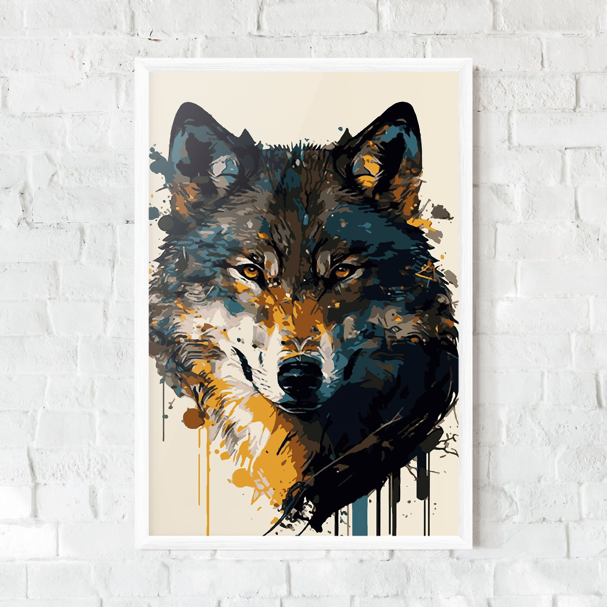 Wolf Head Art mockup 0