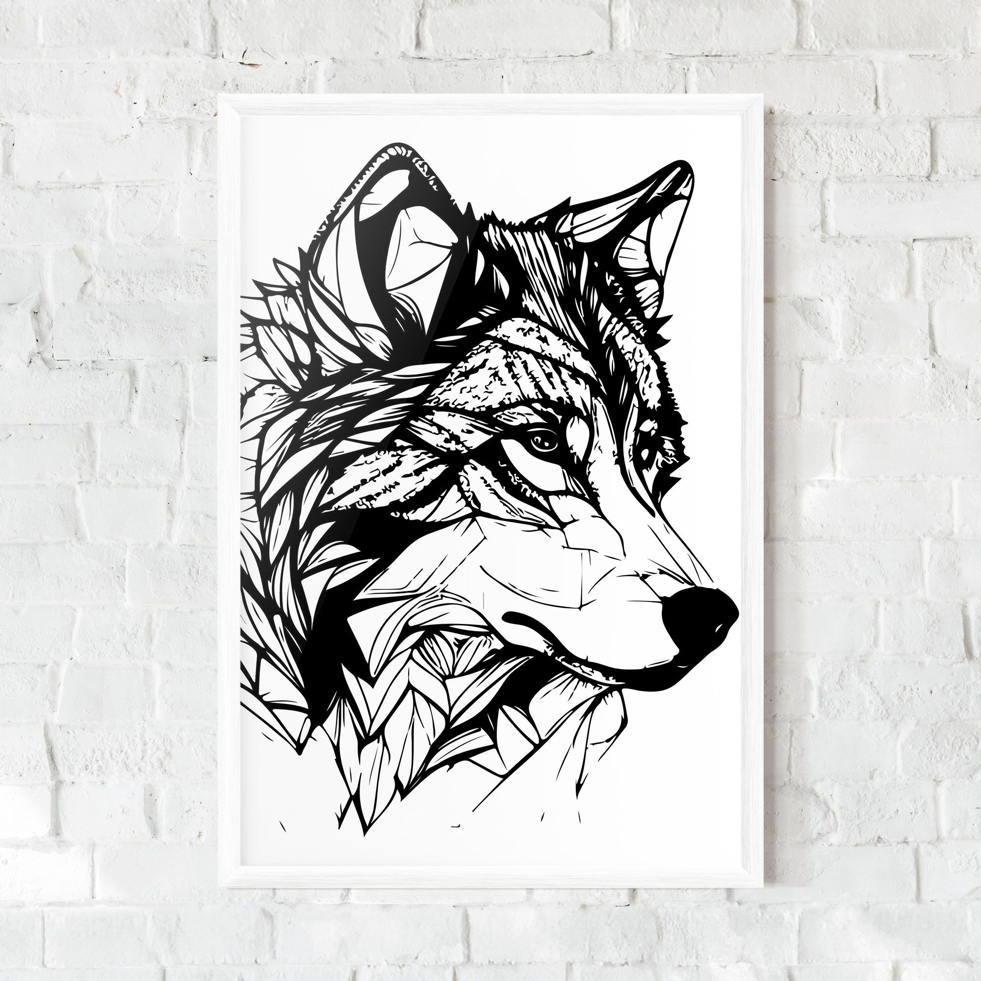Wolf Head Line mockup 0