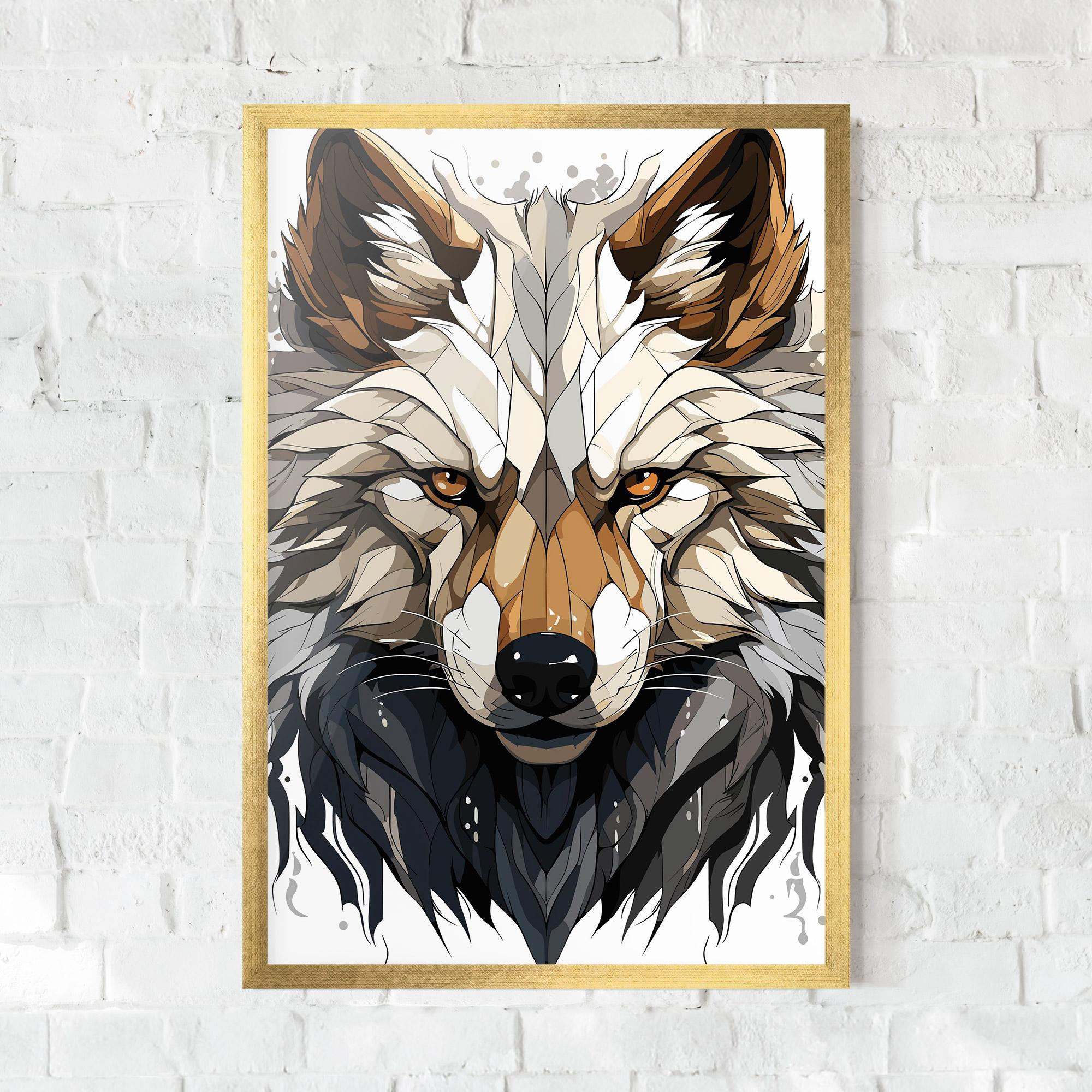 Gerahmte Poster Brown Wolf mockup 0