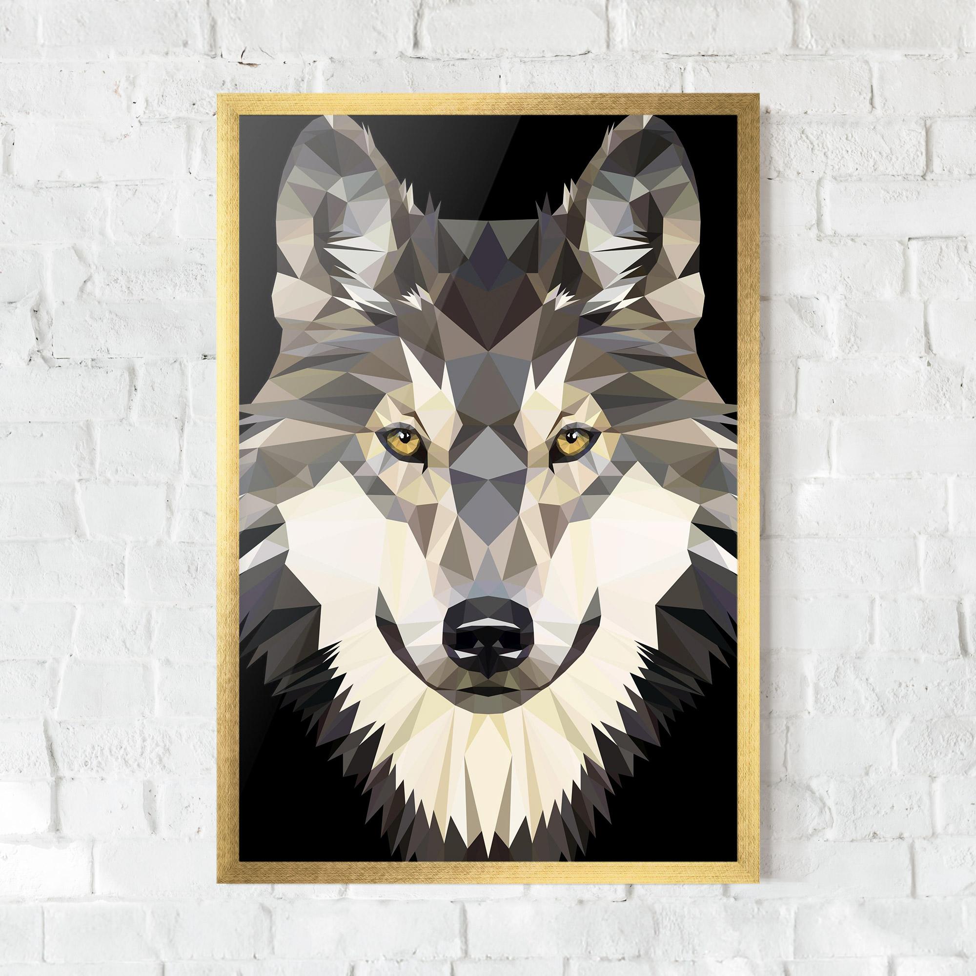 Gerahmte Poster Pretty Wolf Head mockup 0