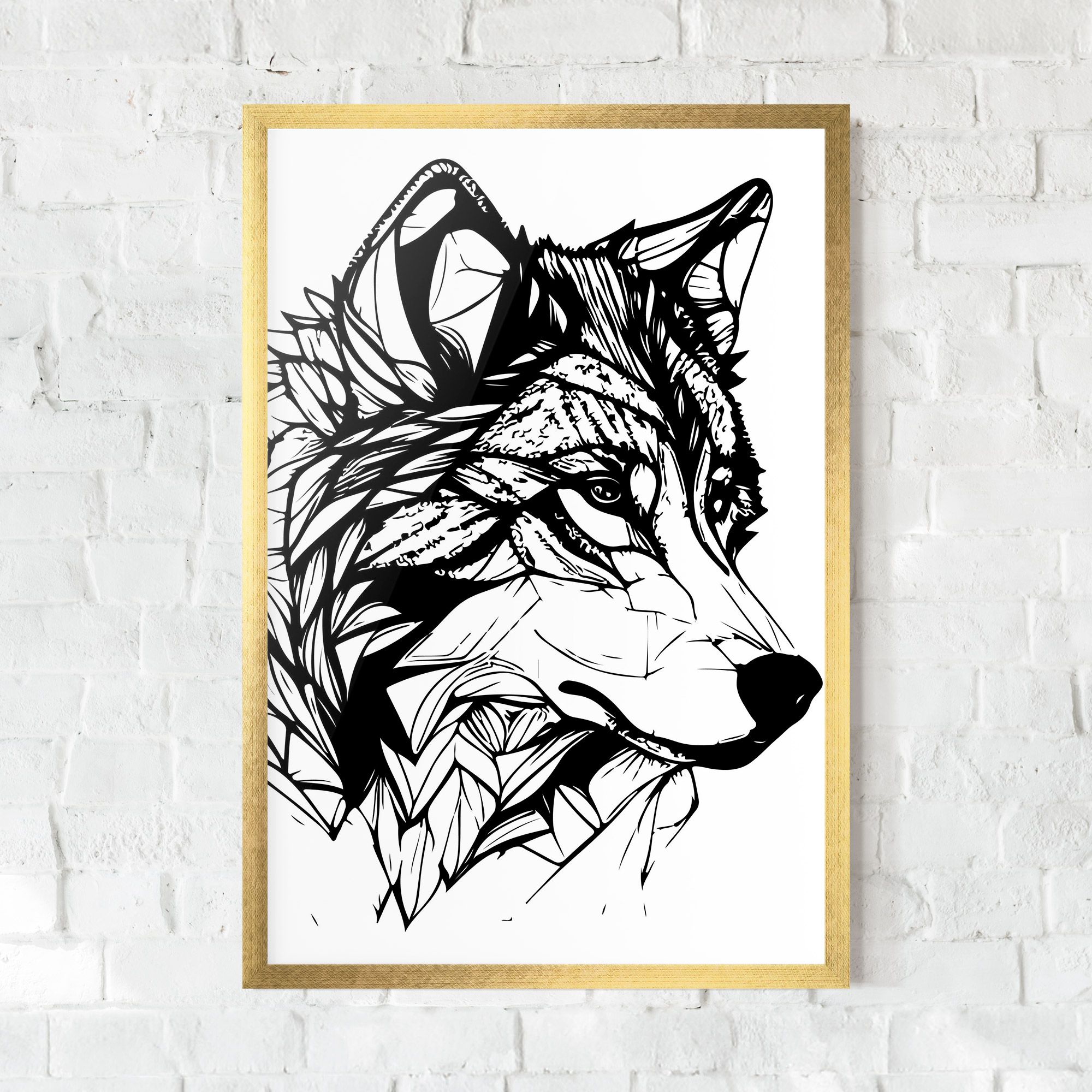 Wolf Head Line mockup 0