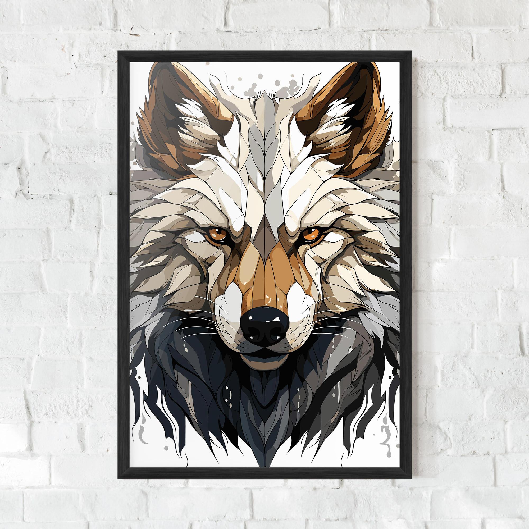 Gerahmte Poster Brown Wolf mockup 0