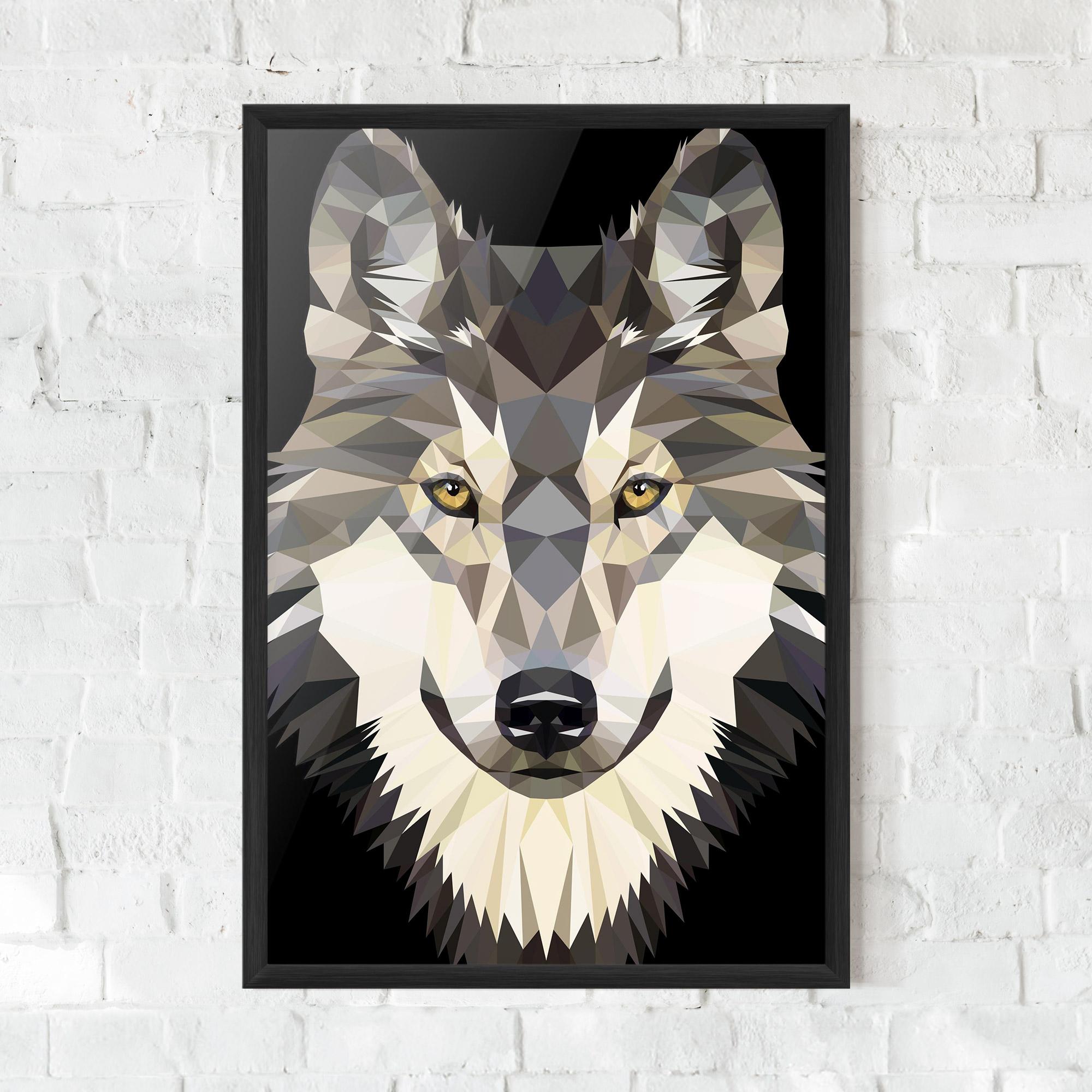 Gerahmte Poster Pretty Wolf Head mockup 0