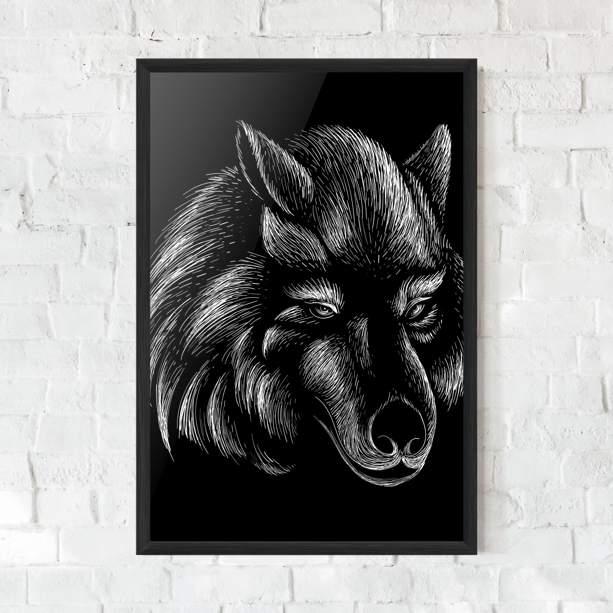 White Line Wolf mockup 0