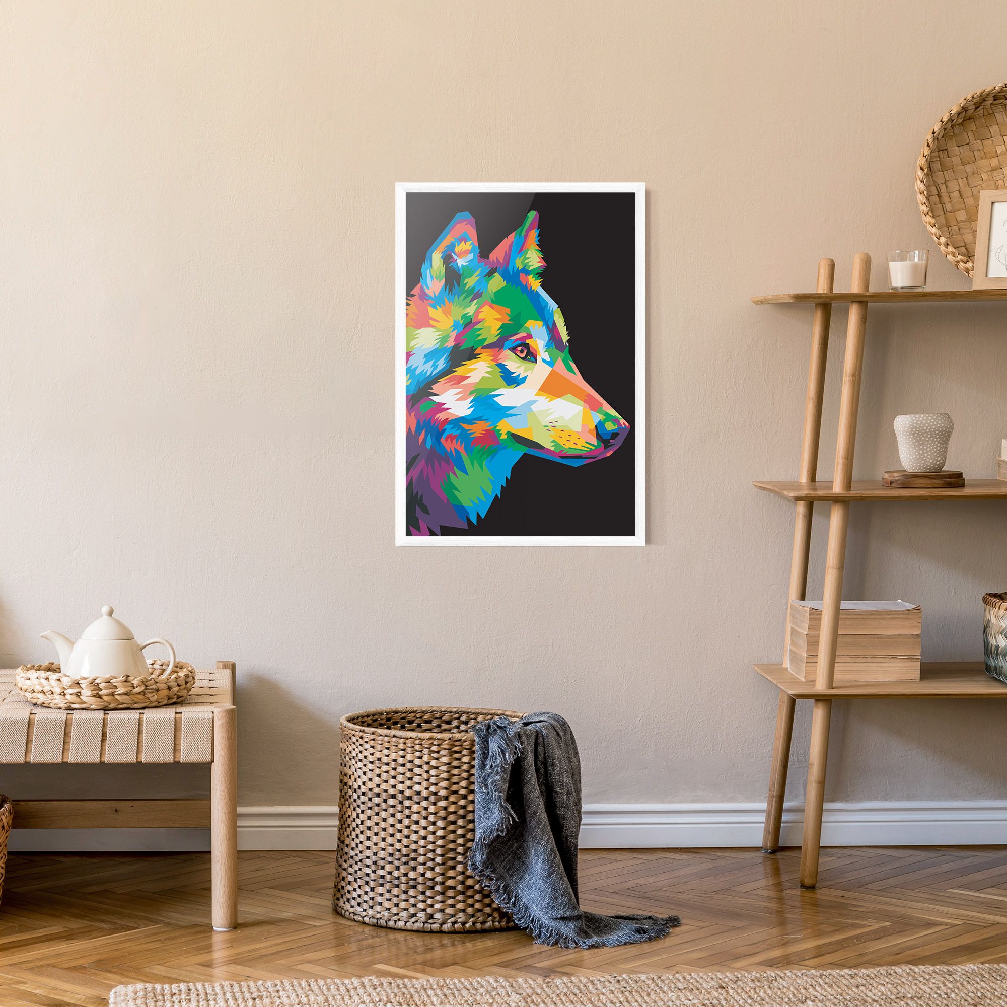 Colorful Wolf mockup 9