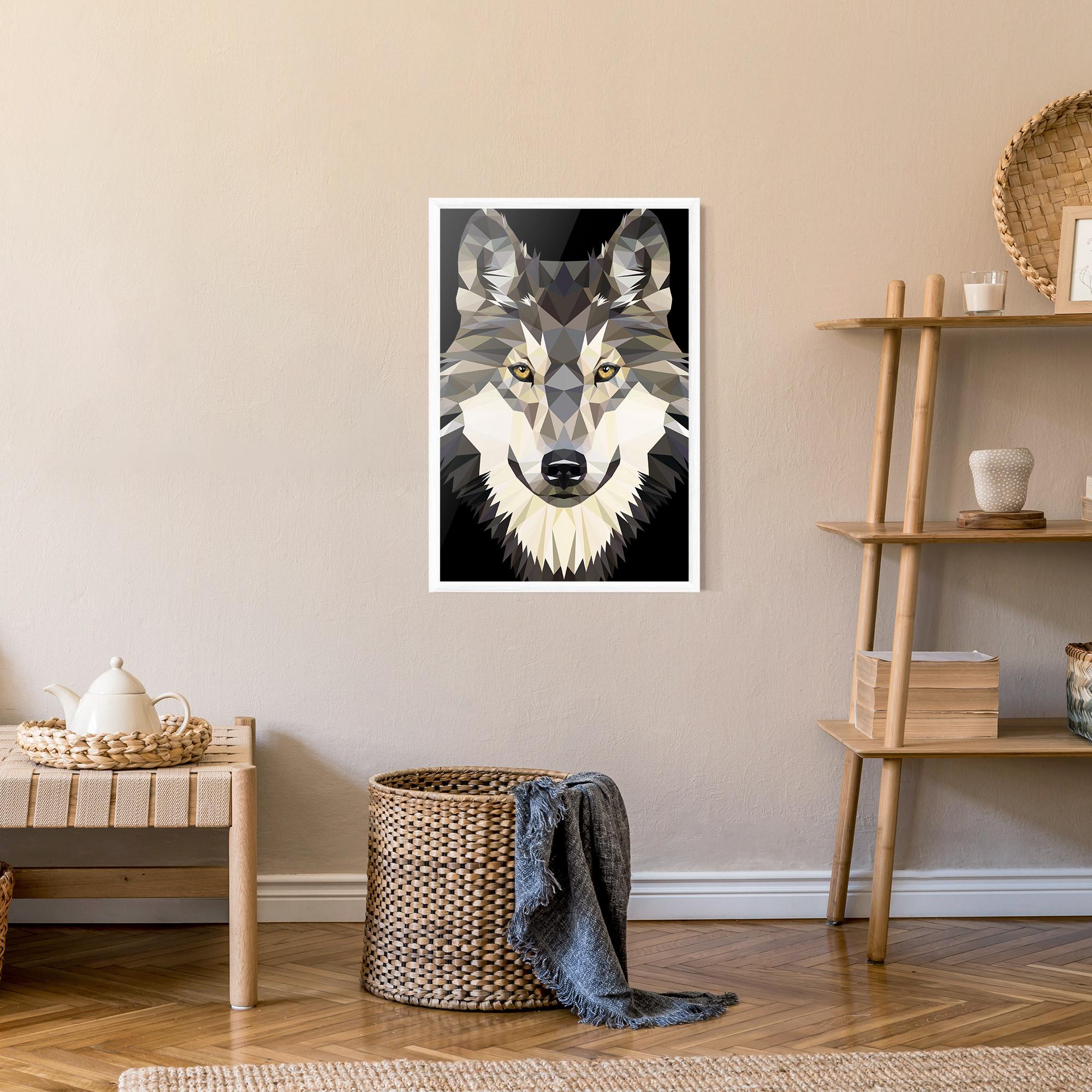 Gerahmte Poster Pretty Wolf Head mockup 9