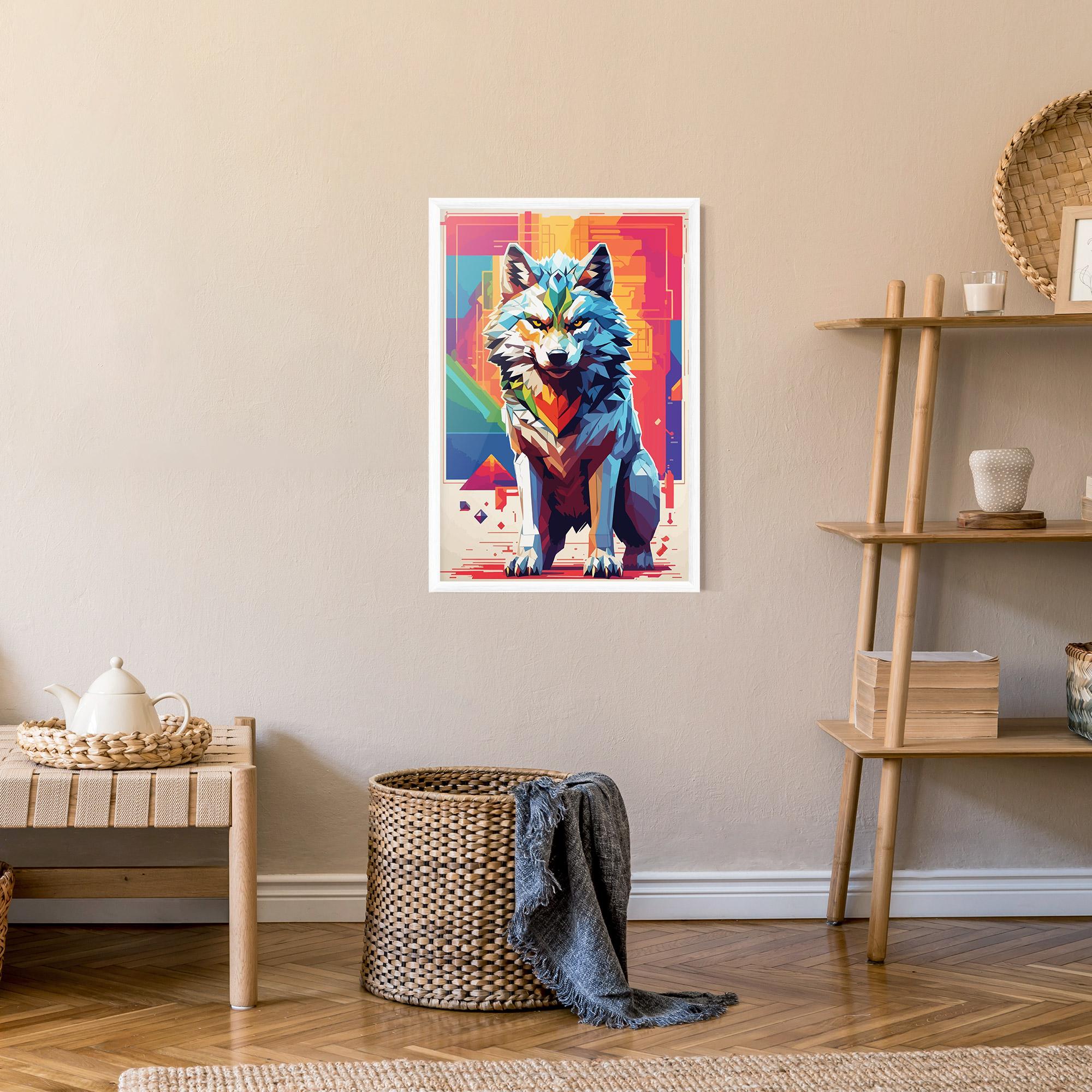 Gerahmte Poster Wolf Character mockup 9