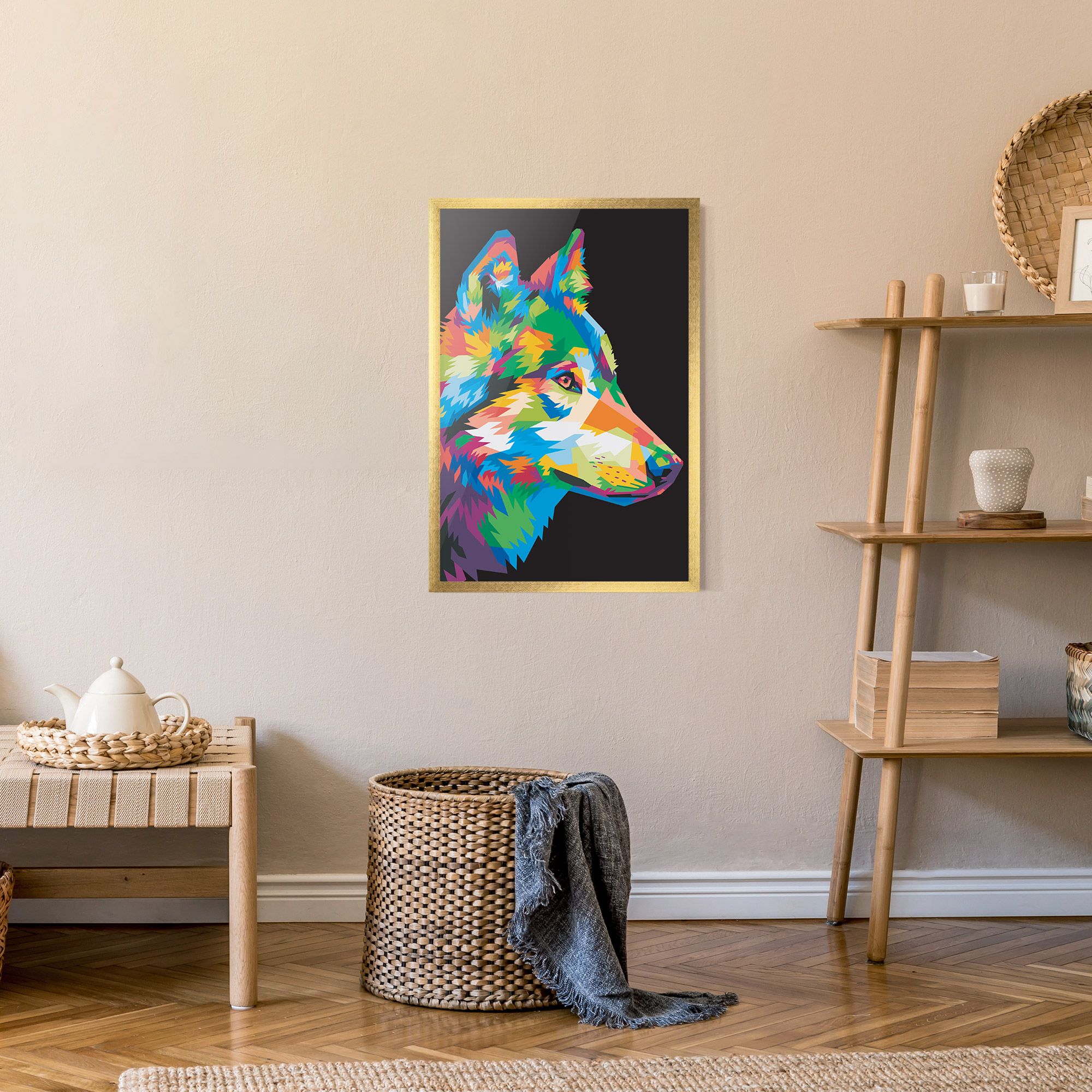 Colorful Wolf mockup 9
