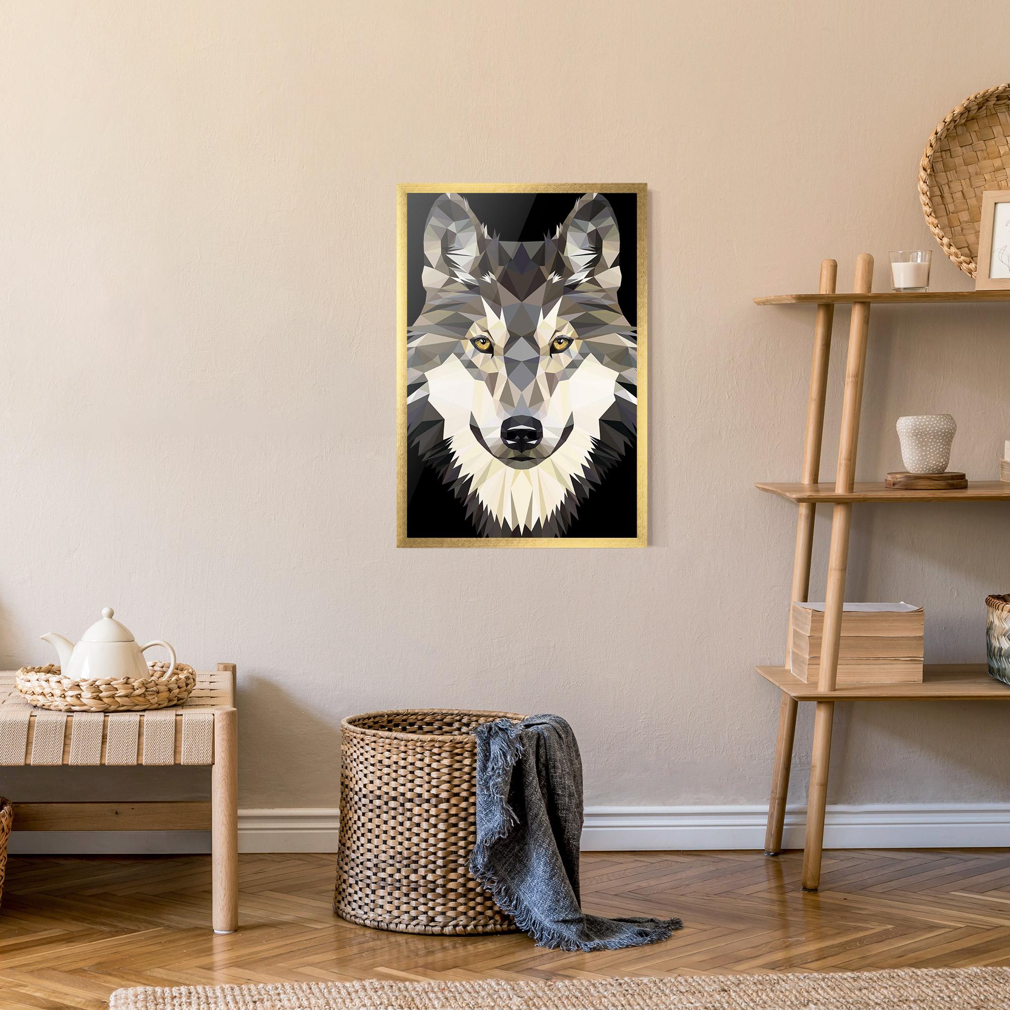 Gerahmte Poster Pretty Wolf Head mockup 9
