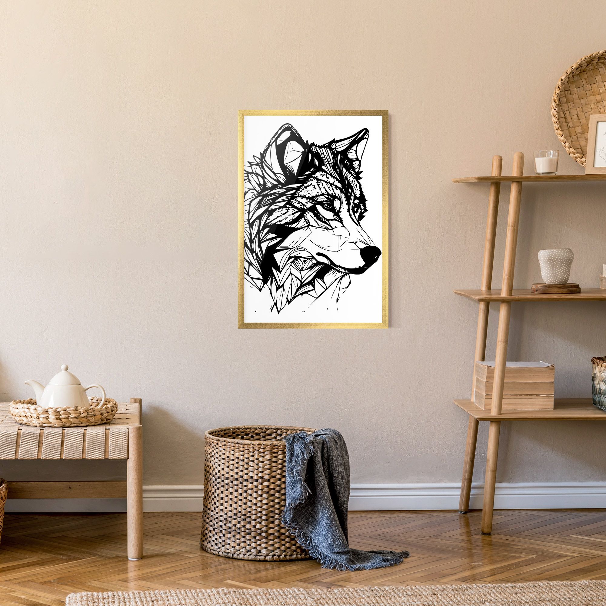 Wolf Head Line mockup 9