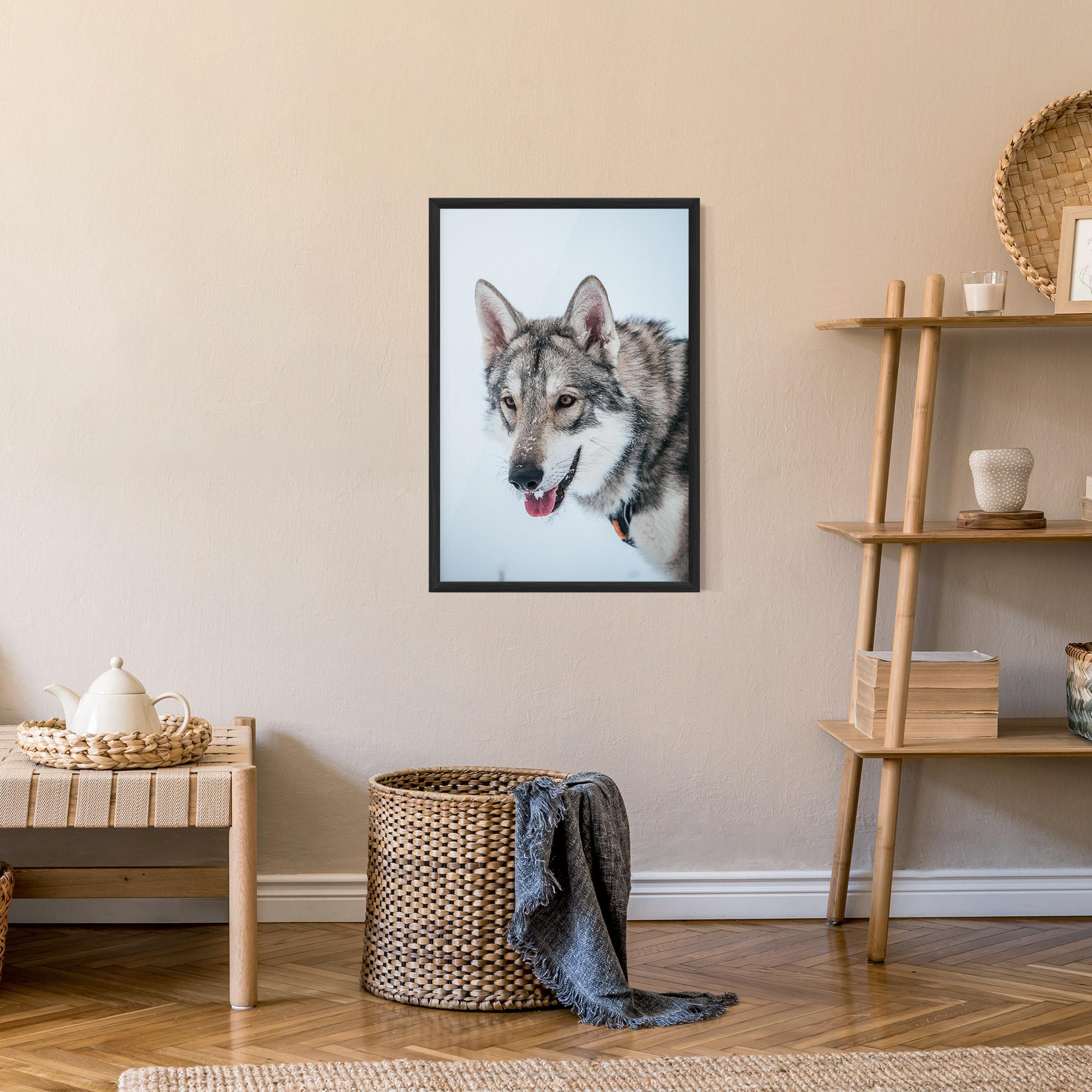 Gerahmte Poster Wolf Head mockup 9