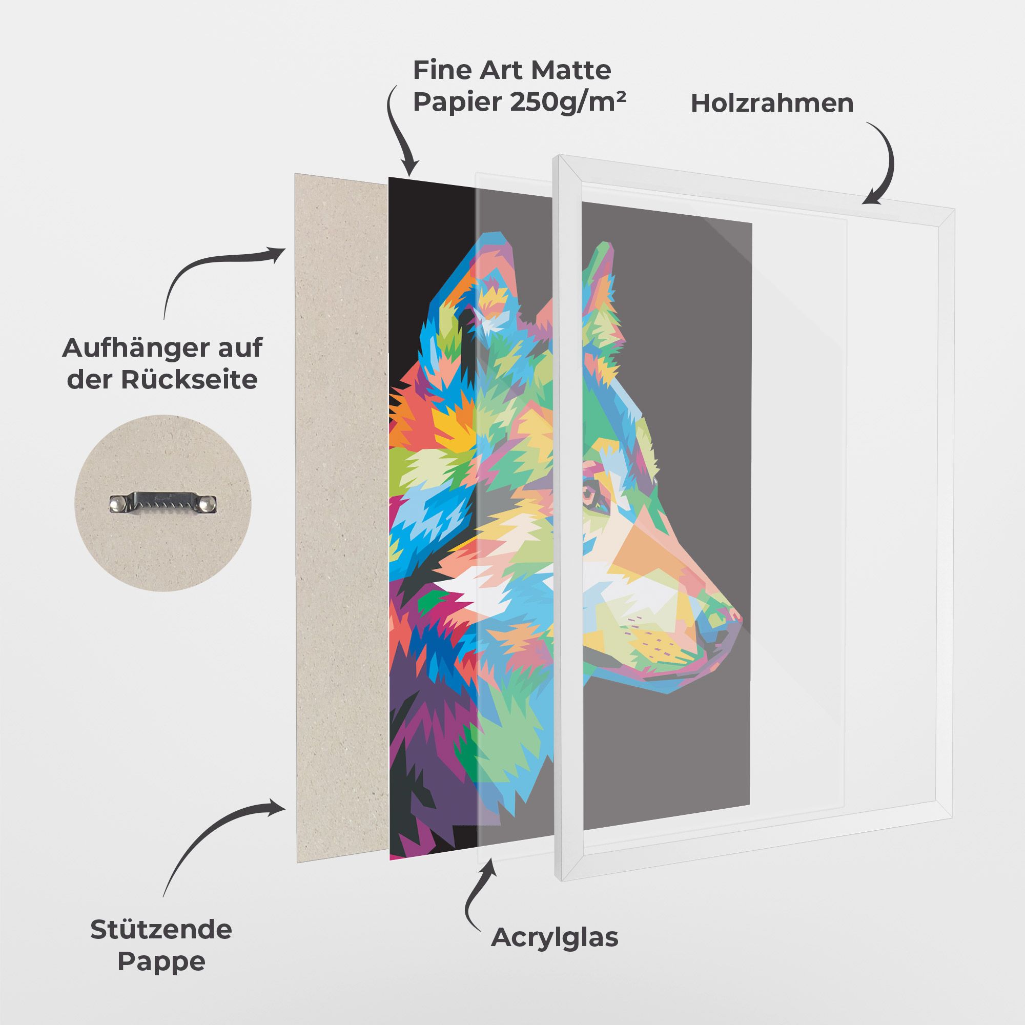 Colorful Wolf mockup 1