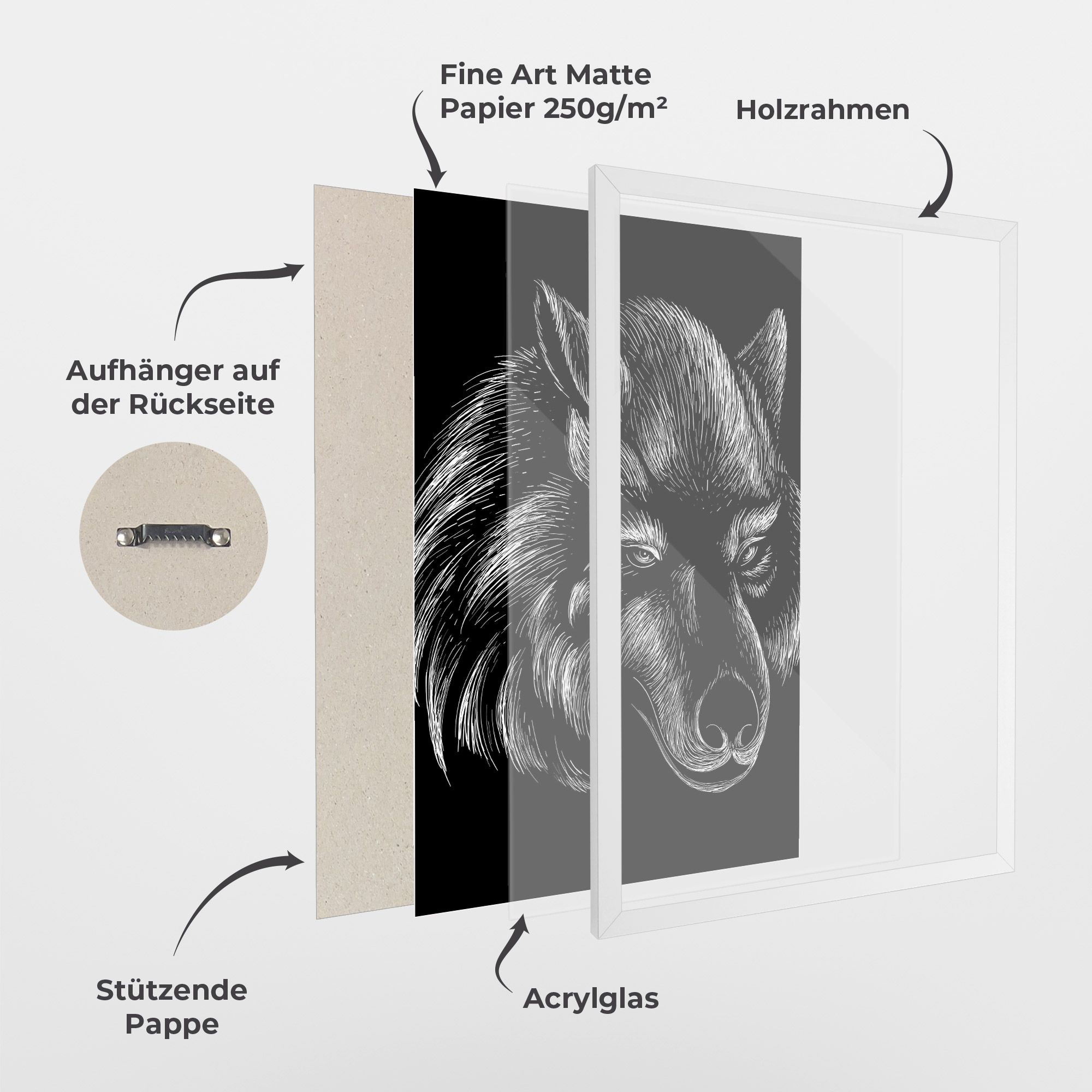 White Line Wolf mockup 1