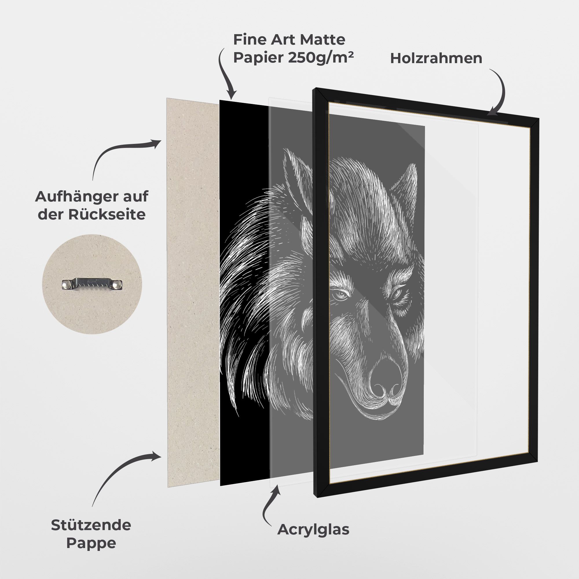 White Line Wolf mockup 1