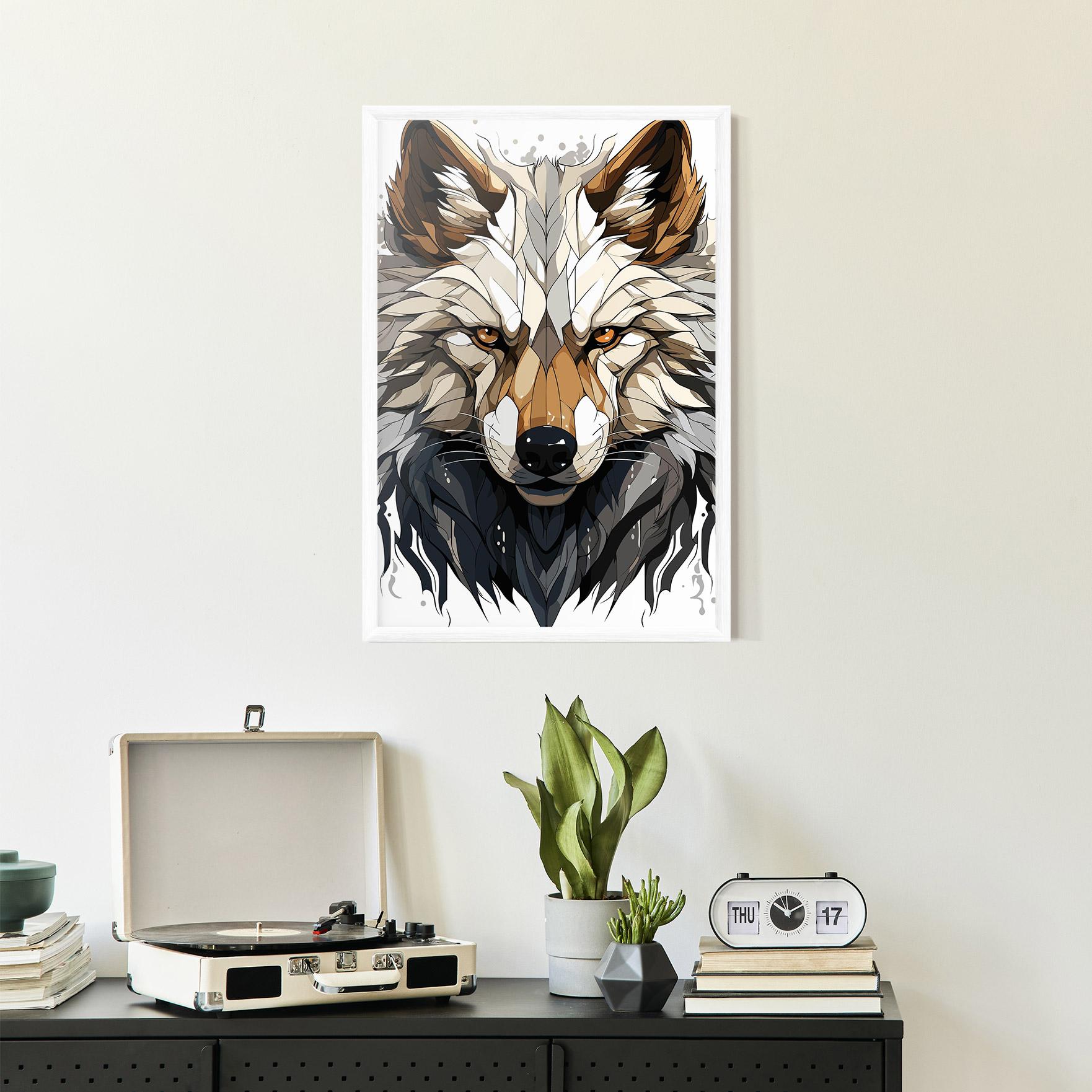 Gerahmte Poster Brown Wolf mockup 2