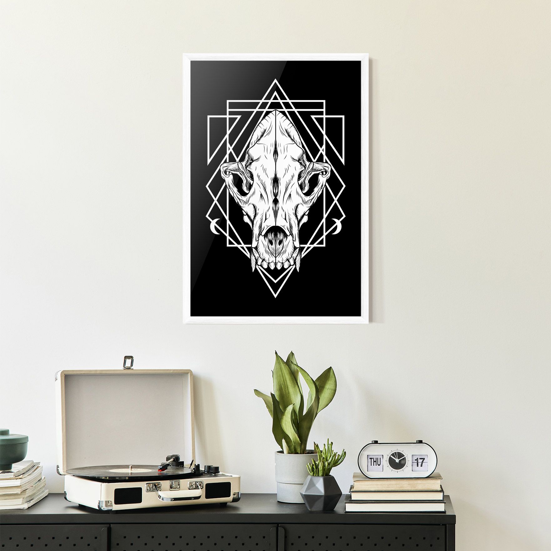 Dark Wolf Skull mockup 2