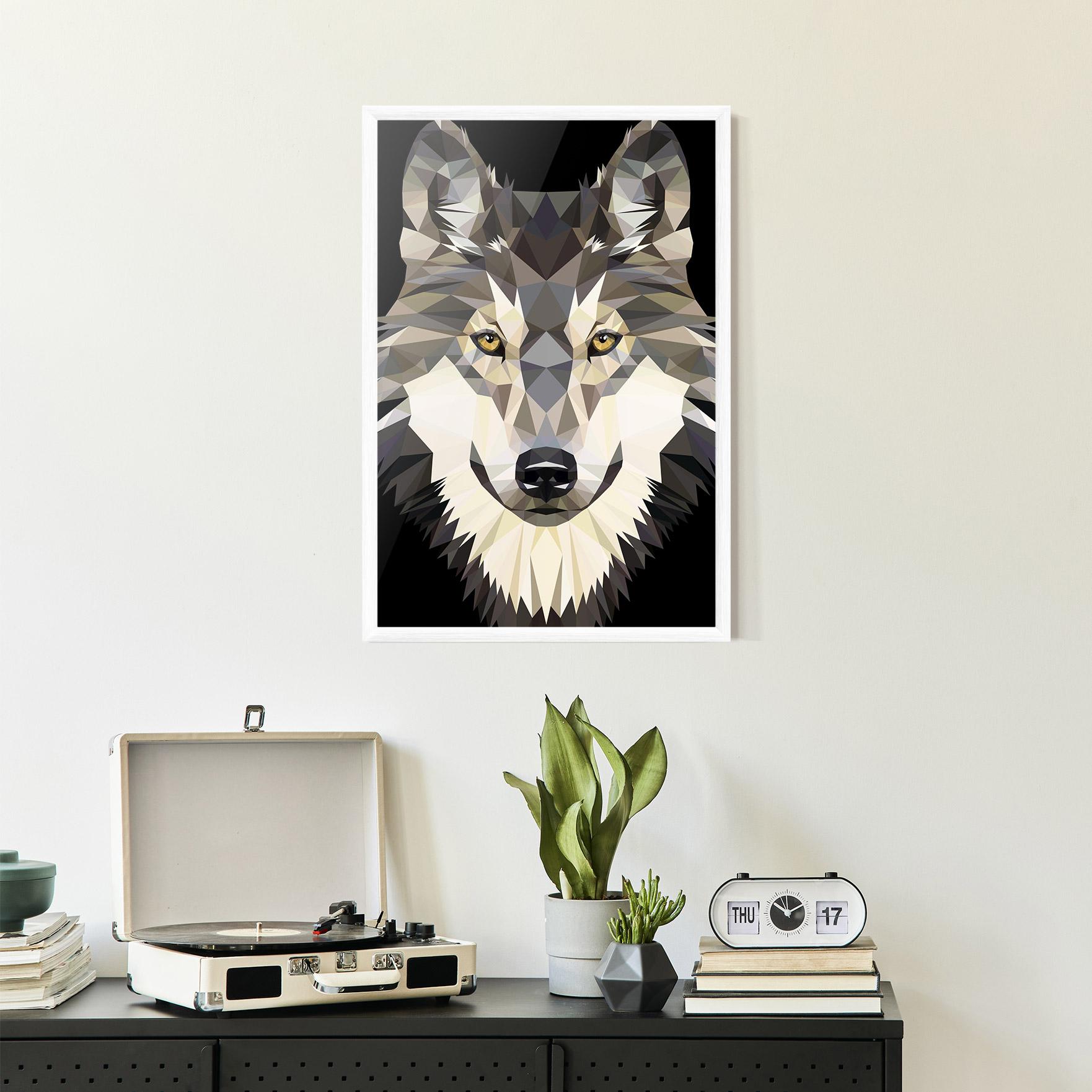Gerahmte Poster Pretty Wolf Head mockup 2