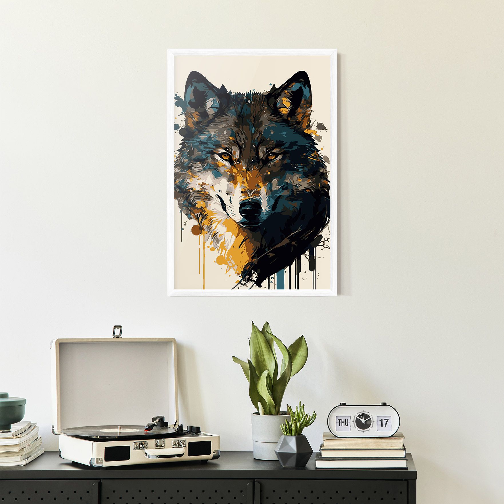 Wolf Head Art mockup 2