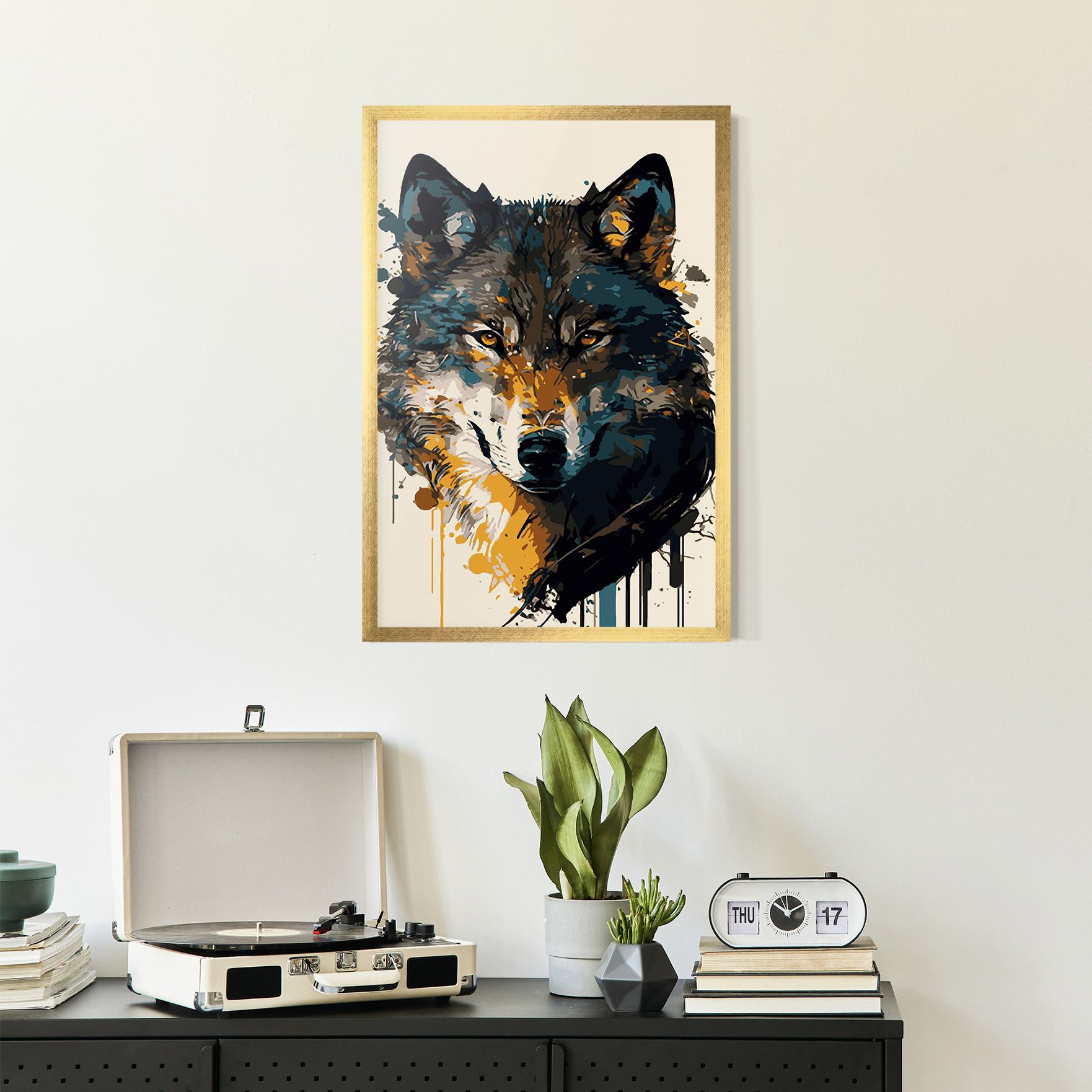 Wolf Head Art mockup 2