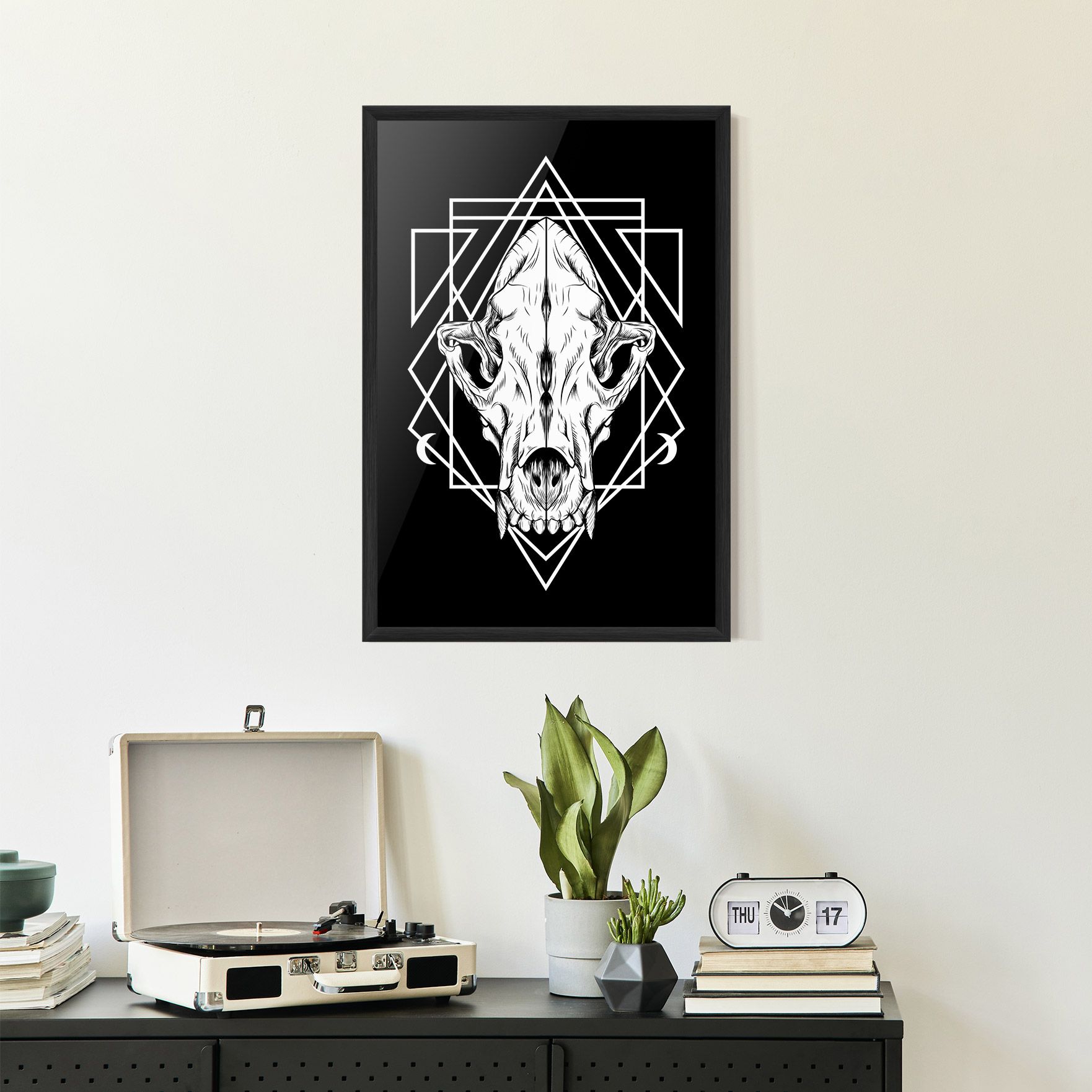 Dark Wolf Skull mockup 2