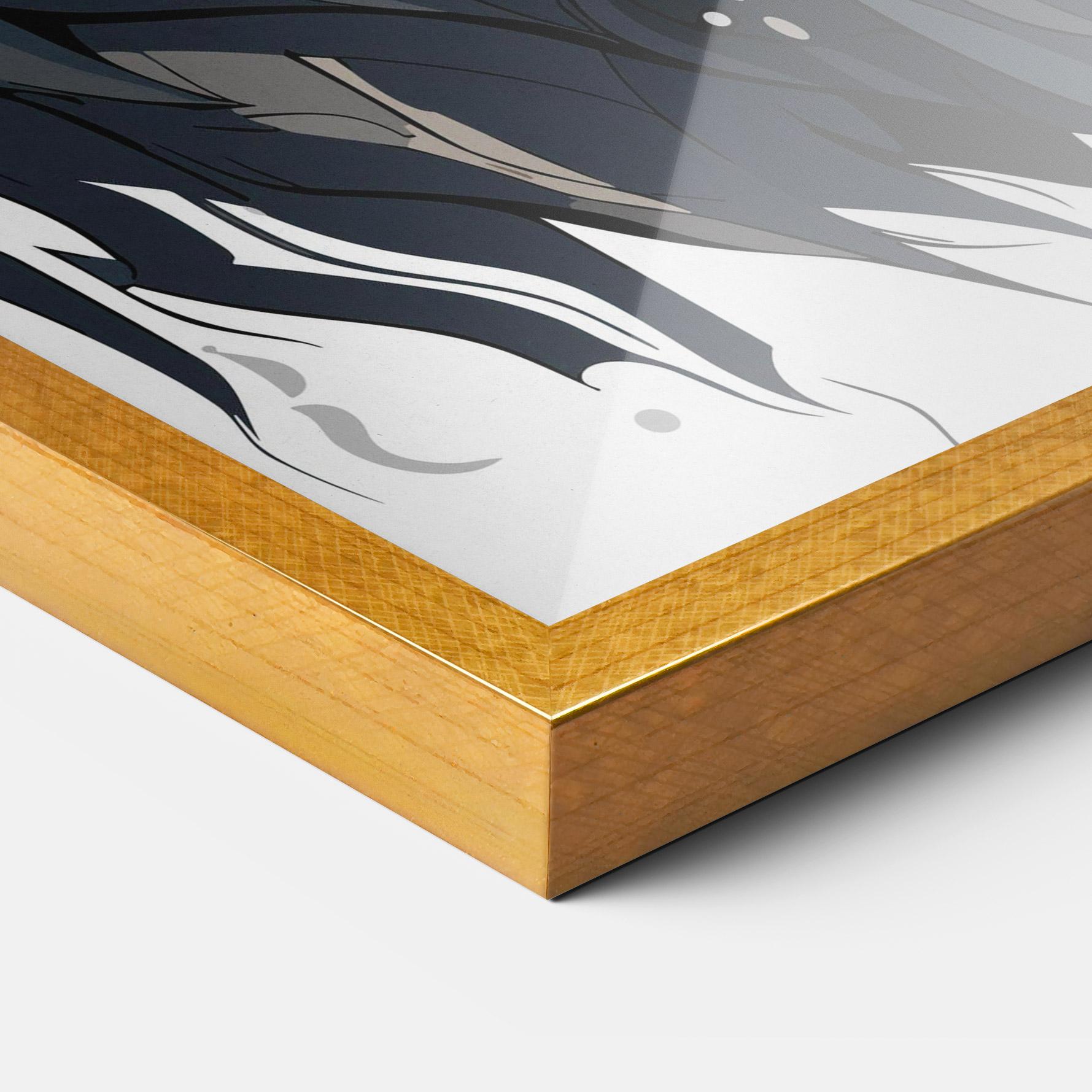 Gerahmte Poster Brown Wolf mockup 3