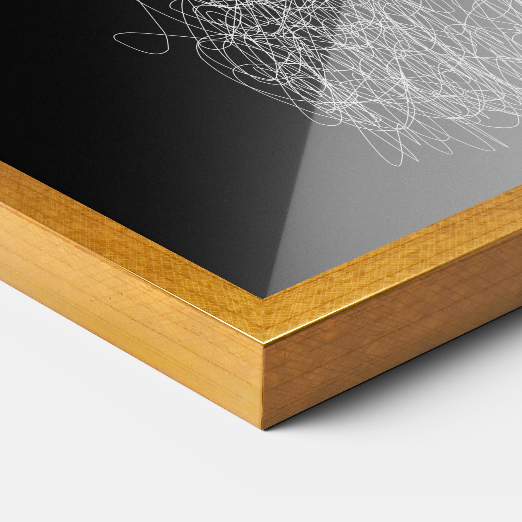 Gerahmte Poster Wolf Line mockup 3