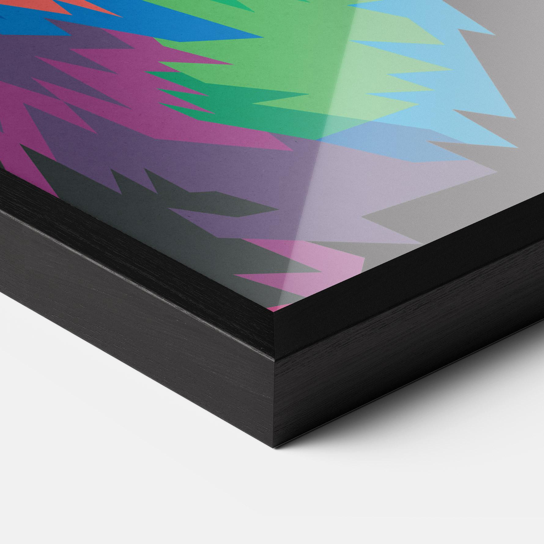 Gerahmte Poster Colorful Wolf mockup 3