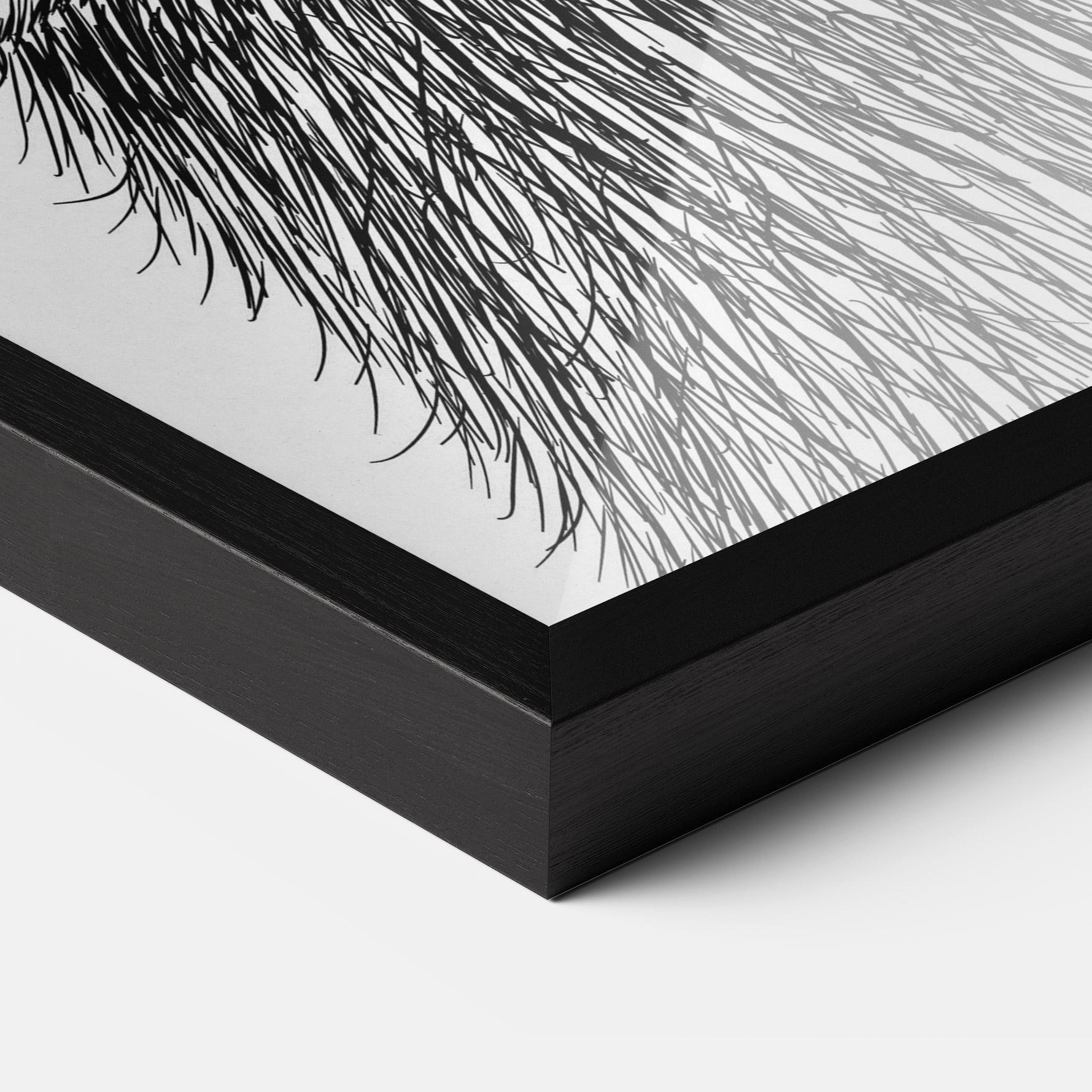 Gerahmte Poster Pretty Moon Wolf mockup 3