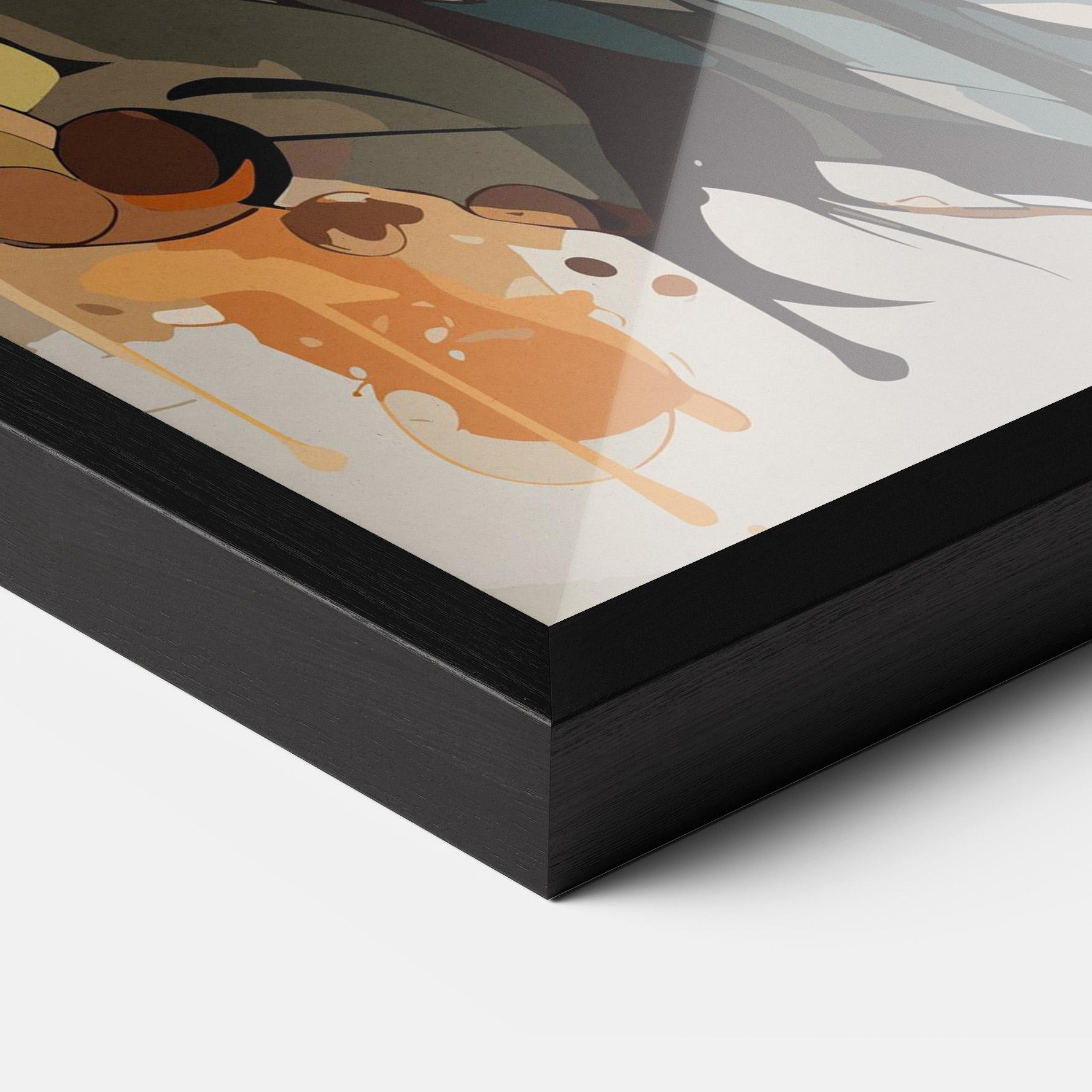 Gerahmte Poster Pretty Orange Wolf mockup 3