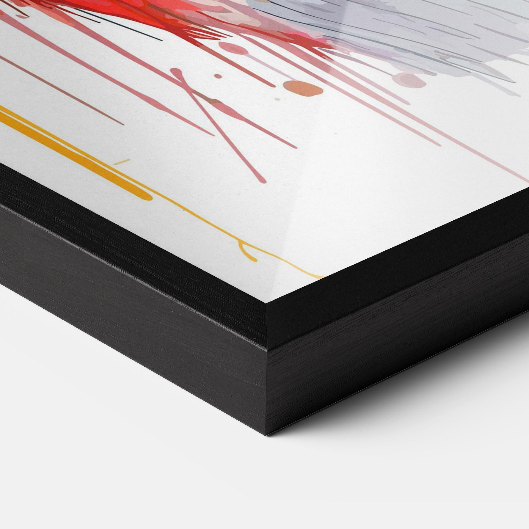 Gerahmte Poster Watercolor Wolf mockup 3