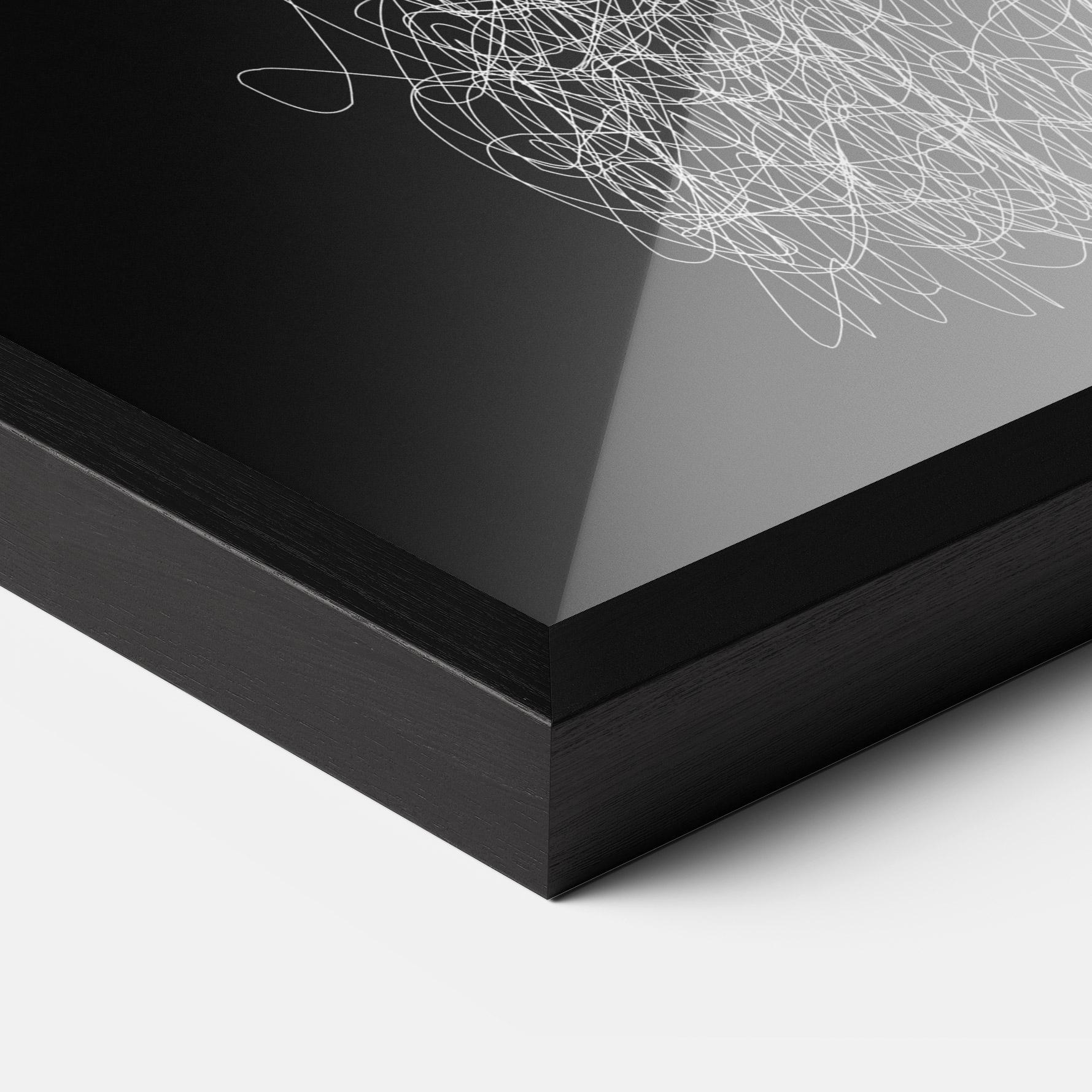 Gerahmte Poster Wolf Line mockup 3