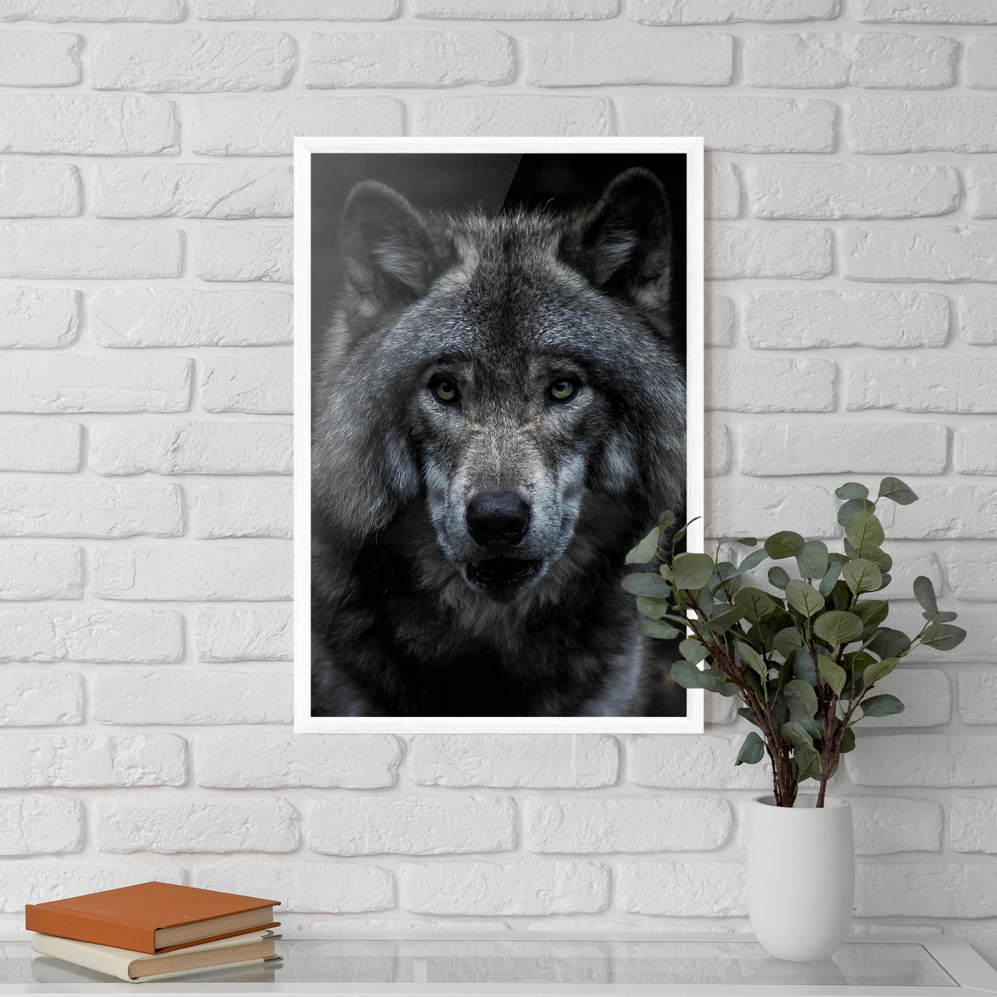 Gerahmte Poster Angry Wolf mockup 5