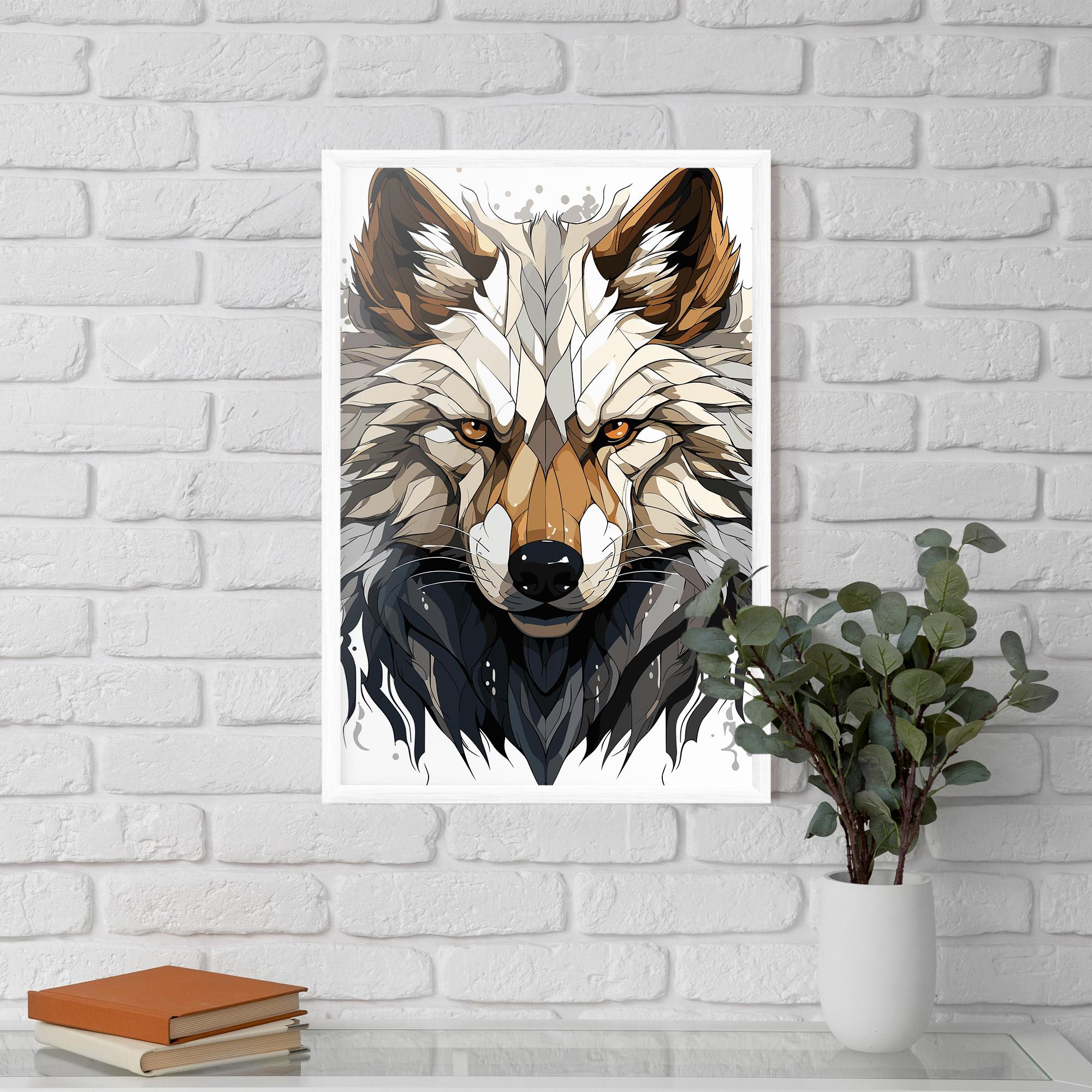Gerahmte Poster Brown Wolf mockup 5