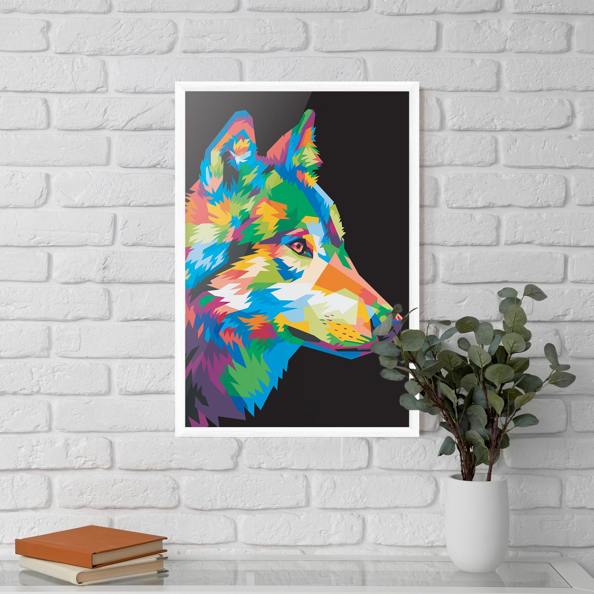 Colorful Wolf mockup 5