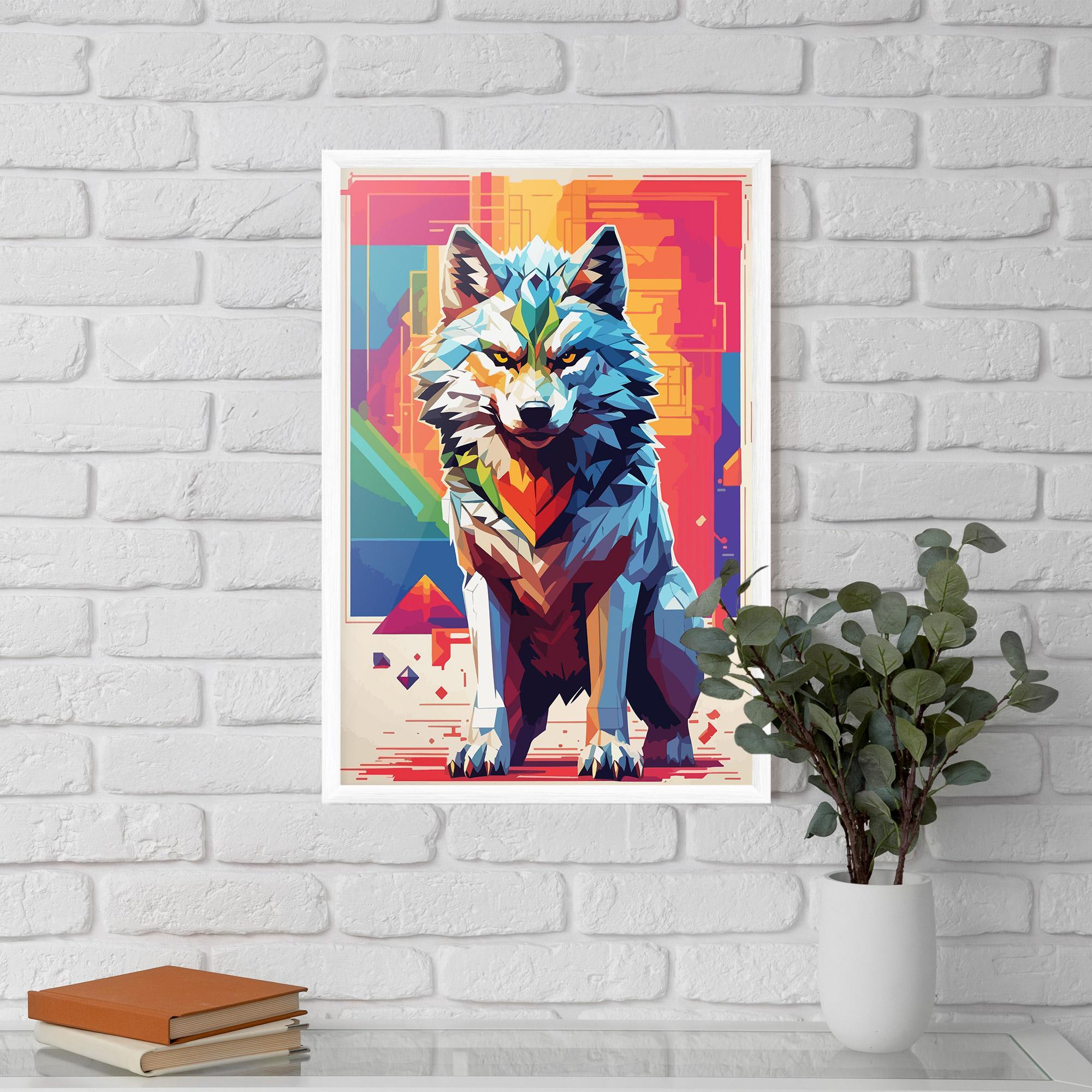 Gerahmte Poster Wolf Character mockup 5