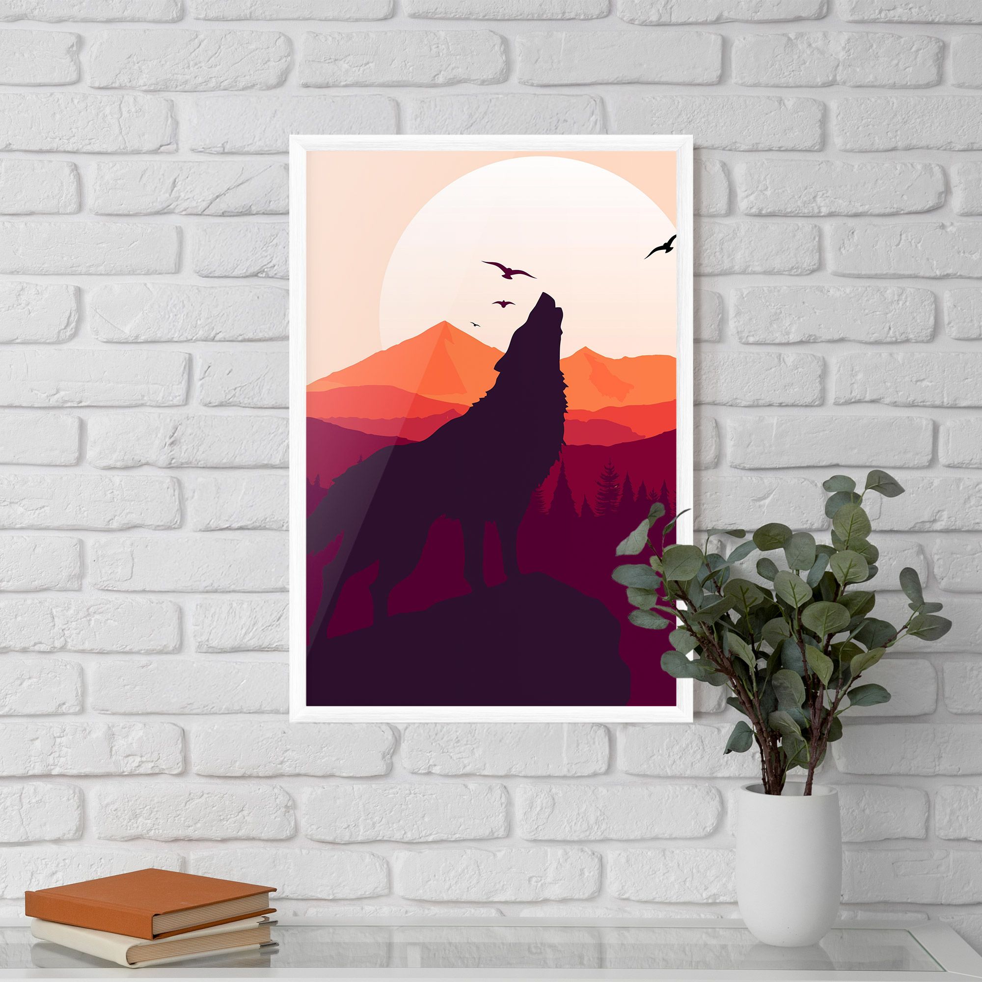 Wolf Pink Moon mockup 5