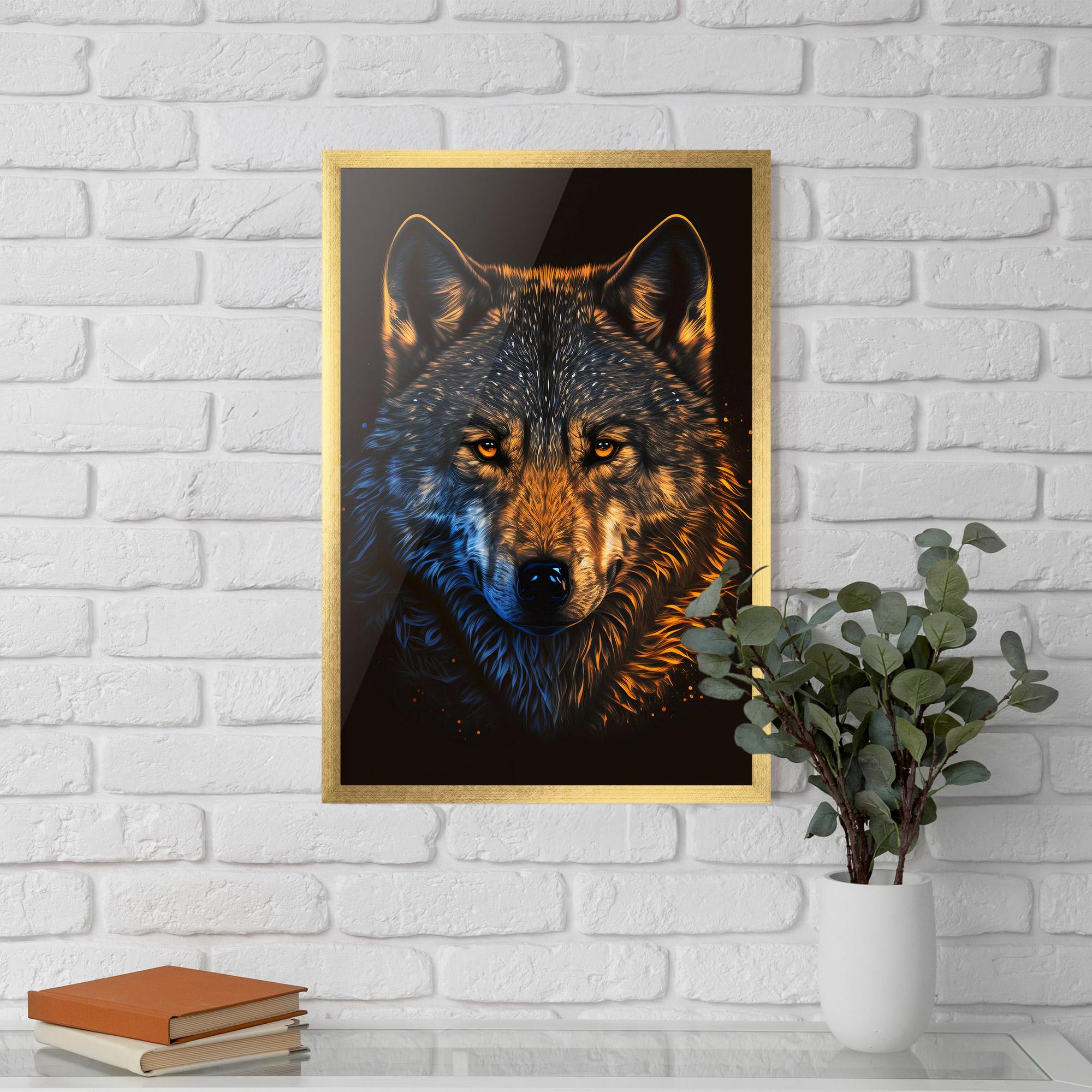 Gerahmte Poster Alpha Portrait mockup 5