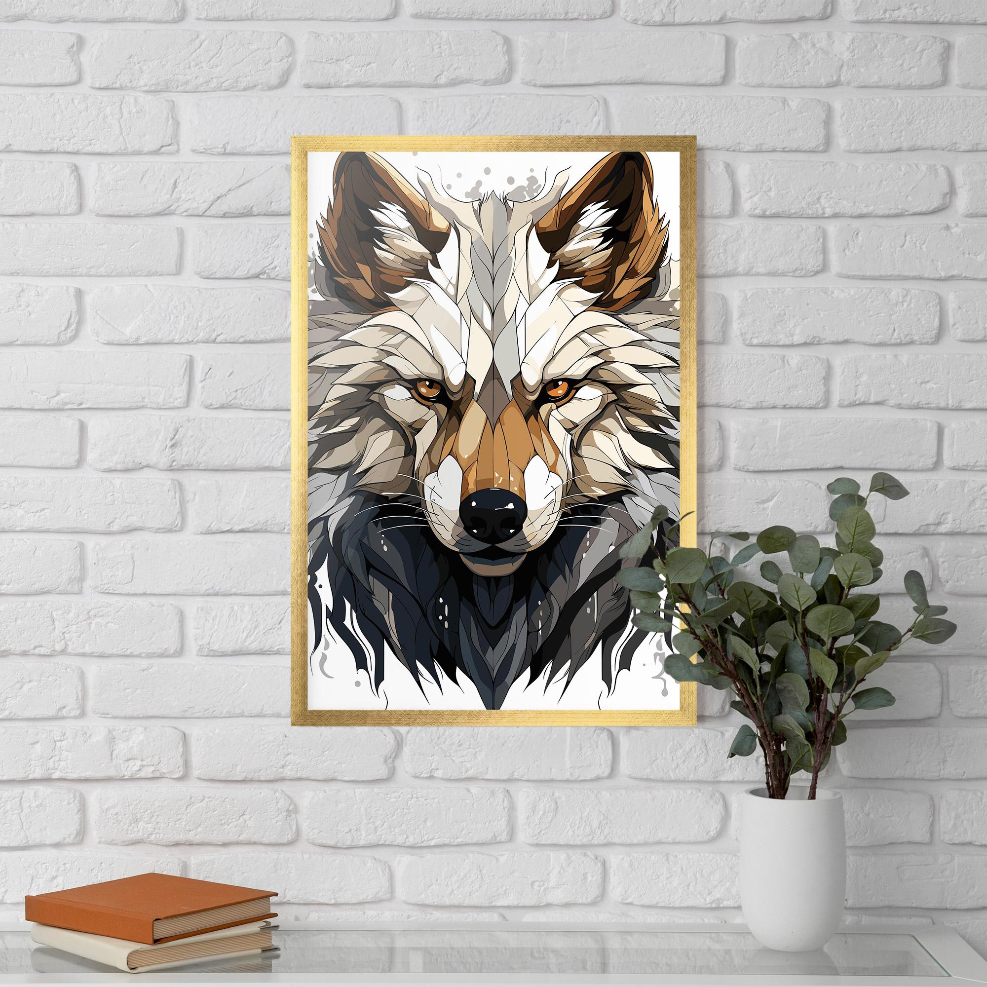 Gerahmte Poster Brown Wolf mockup 5