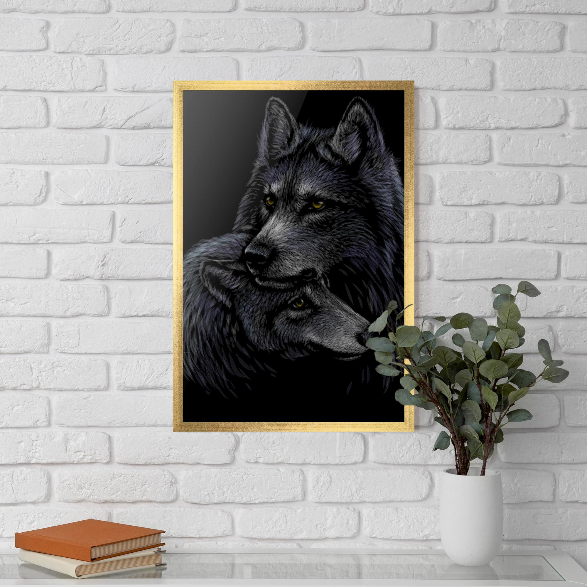 Gerahmte Poster Mom Wolf mockup 5