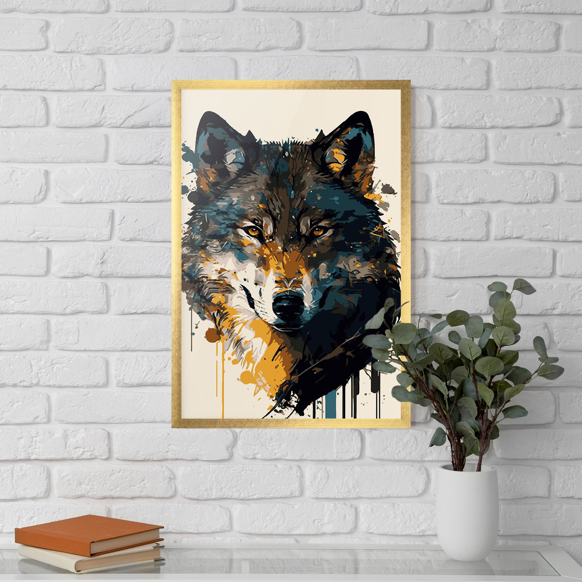 Wolf Head Art mockup 5