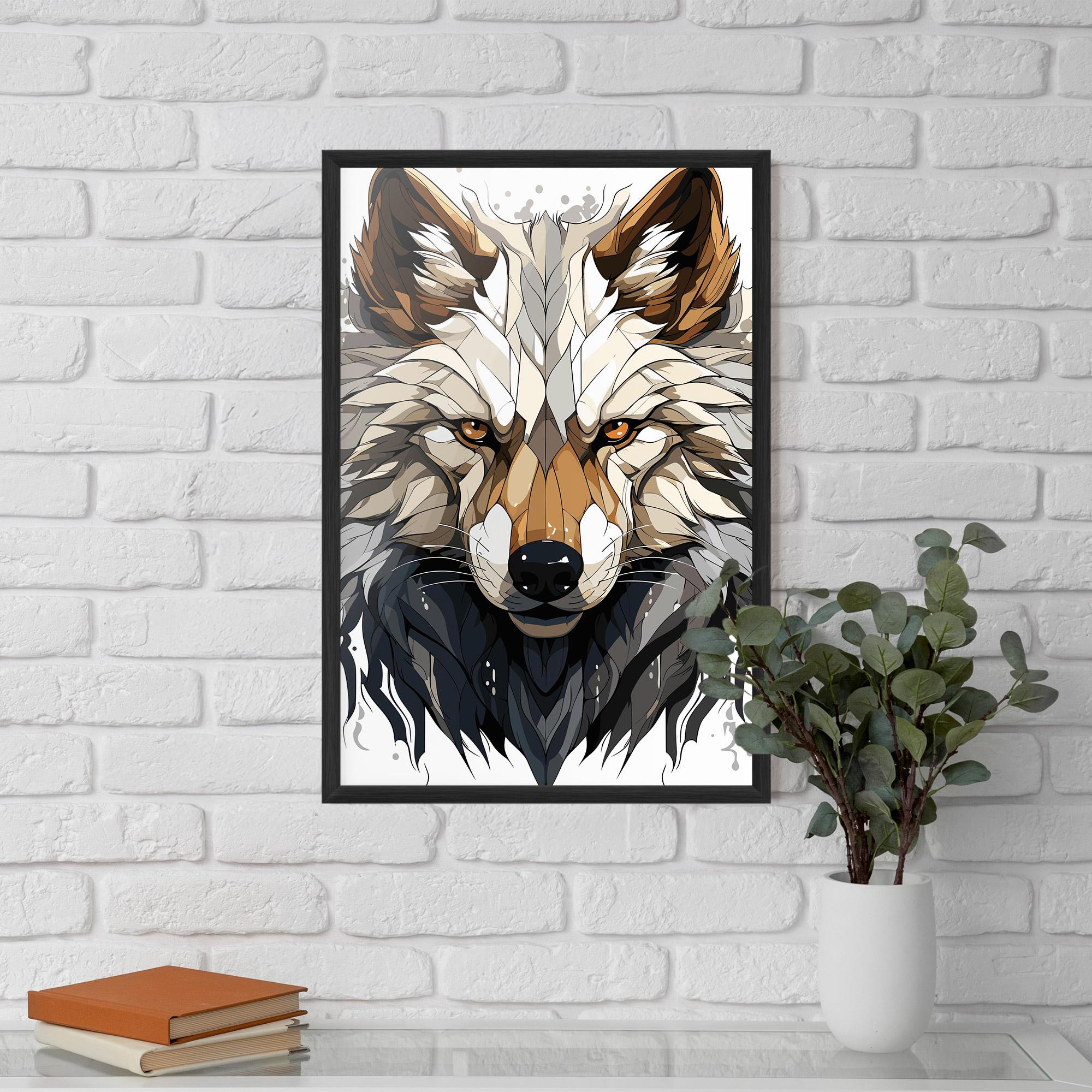 Gerahmte Poster Brown Wolf mockup 5