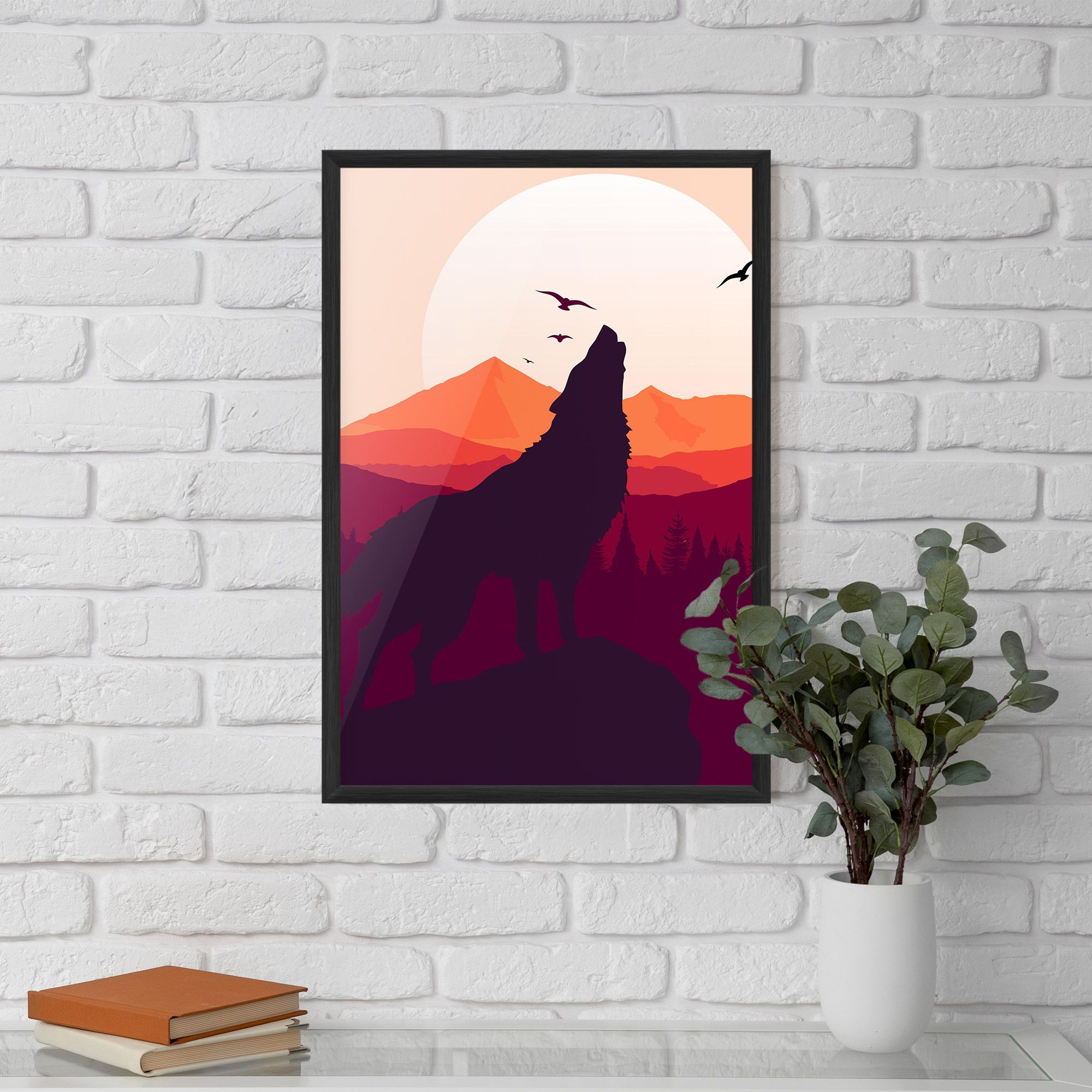 Wolf Pink Moon mockup 5