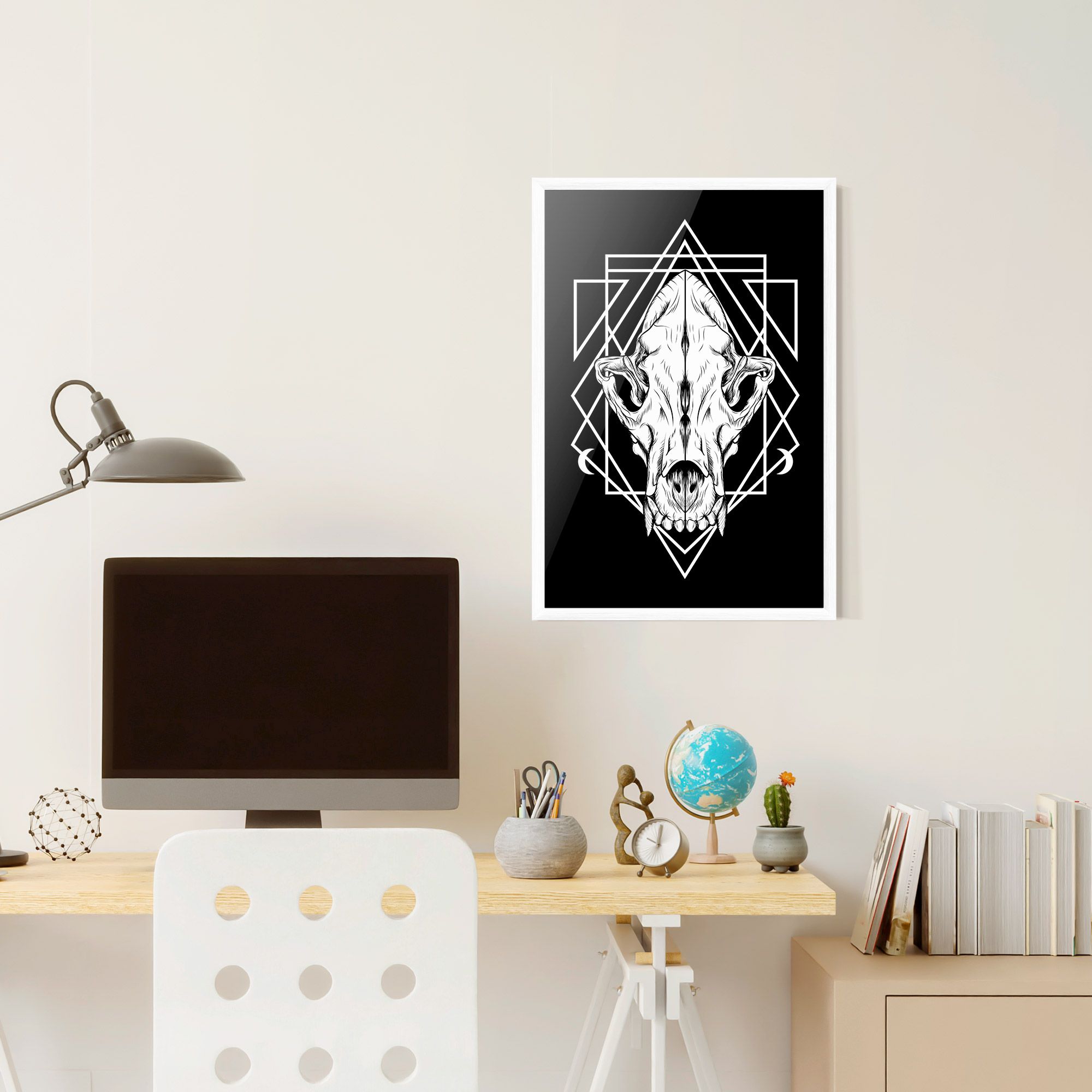 Dark Wolf Skull mockup 6